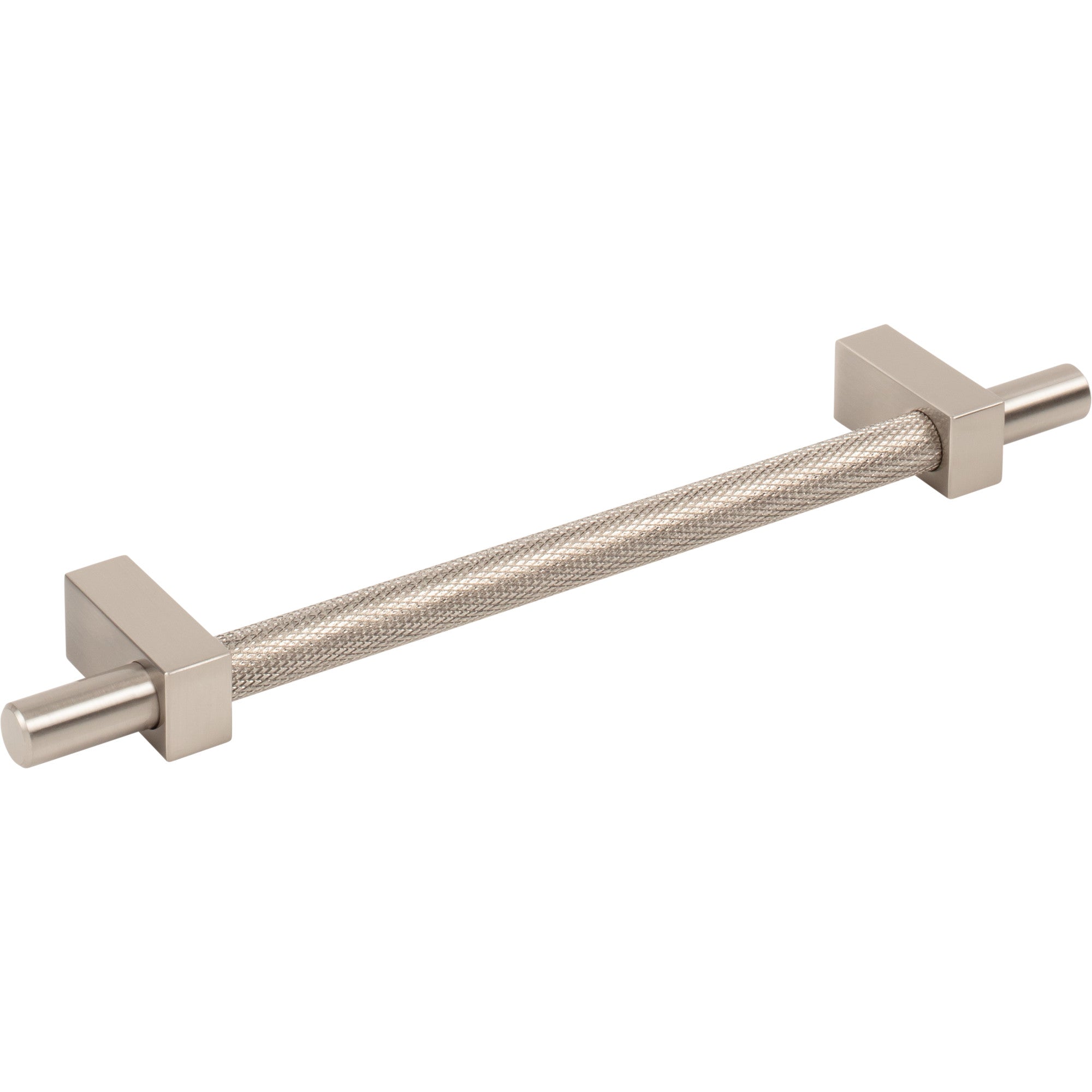 Jeffrey Alexander Larkin Knurled Center Cabinet Bar Pull Satin Nickel / 160 mm