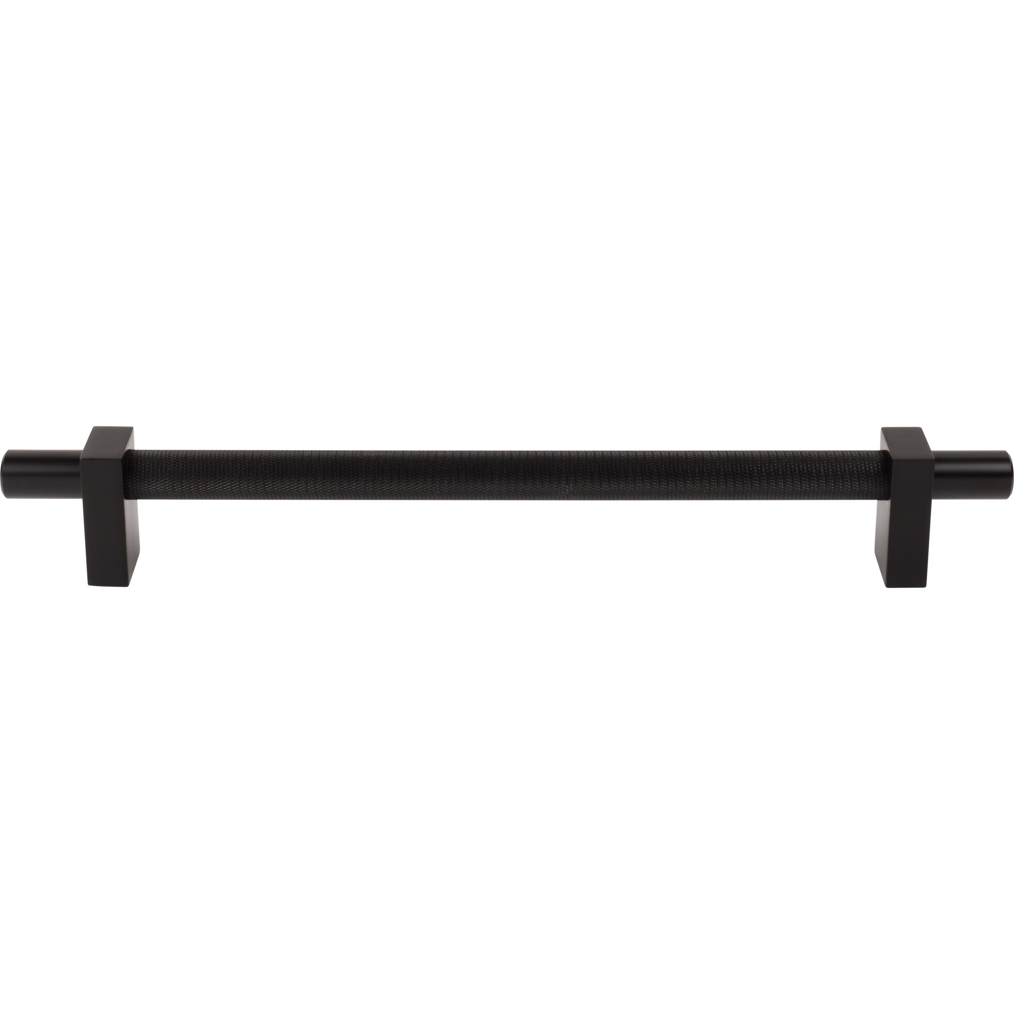 Jeffrey Alexander Larkin Knurled Center Appliance Handle Matte Black / 18"