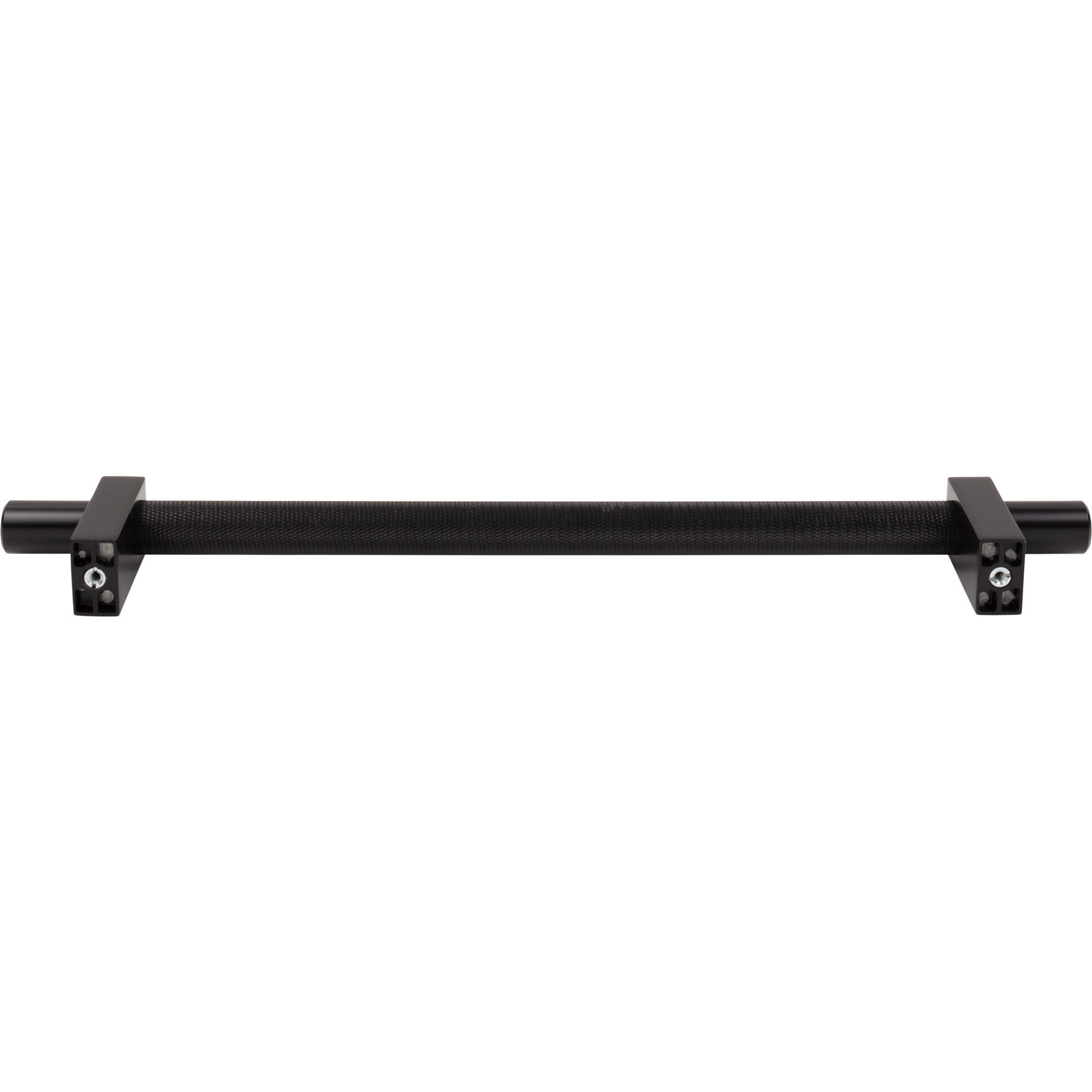 Jeffrey Alexander Larkin Knurled Center Appliance Handle Matte Black / 18"