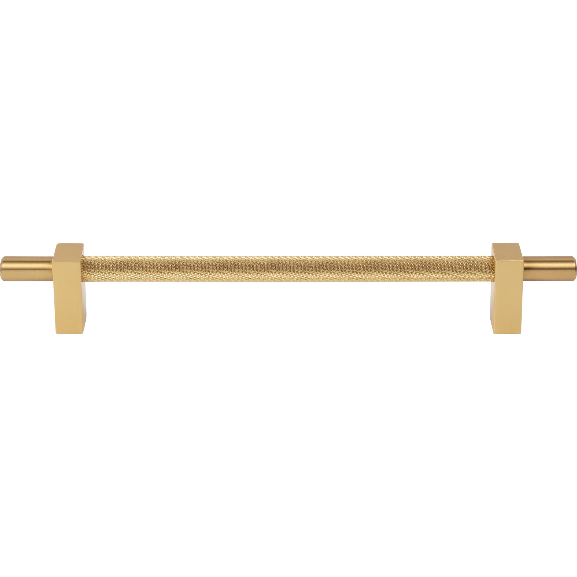 Jeffrey Alexander Larkin Knurled Center Cabinet Bar Pull Brushed Gold / 192 mm