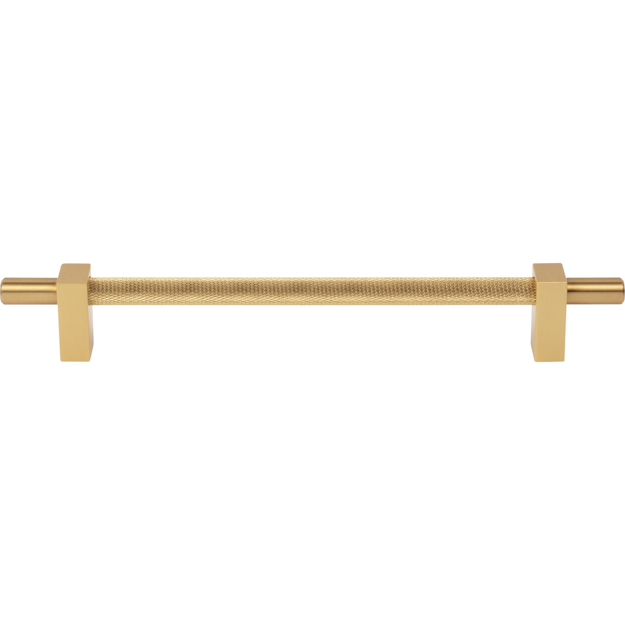 Jeffrey Alexander Larkin Knurled Center Cabinet Bar Pull Brushed Gold / 192 mm