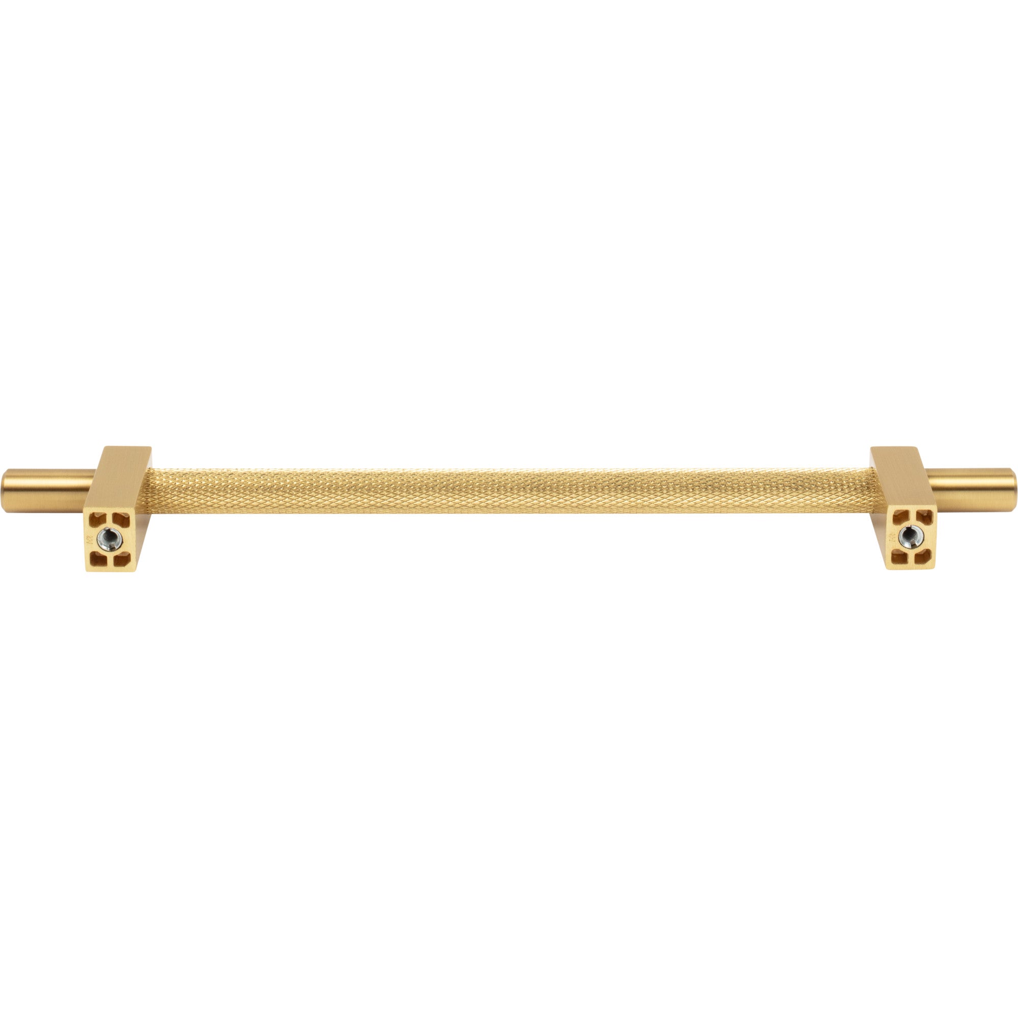 Jeffrey Alexander Larkin Knurled Center Cabinet Bar Pull Brushed Gold / 192 mm