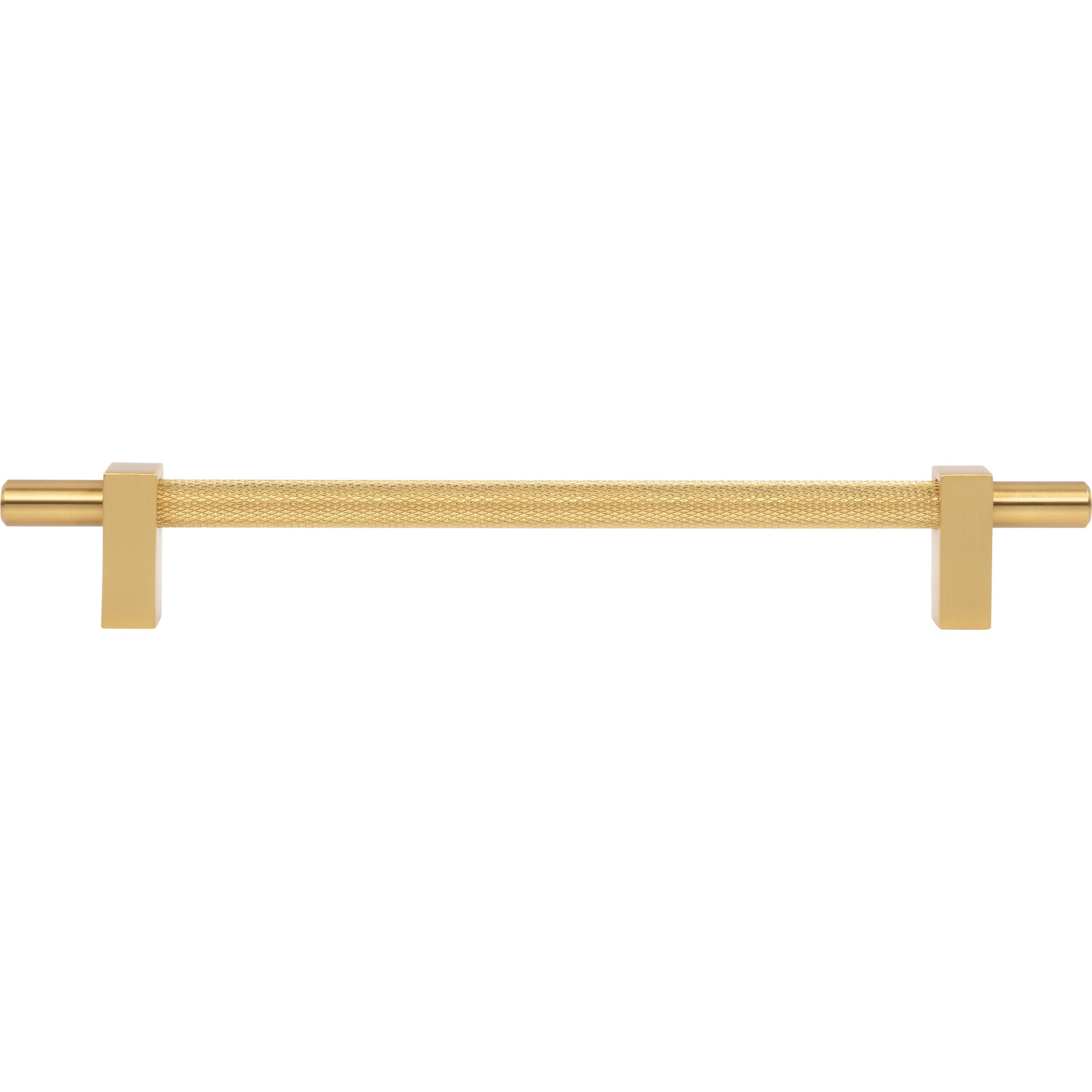 Jeffrey Alexander Larkin Knurled Center Cabinet Bar Pull Brushed Gold / 192 mm