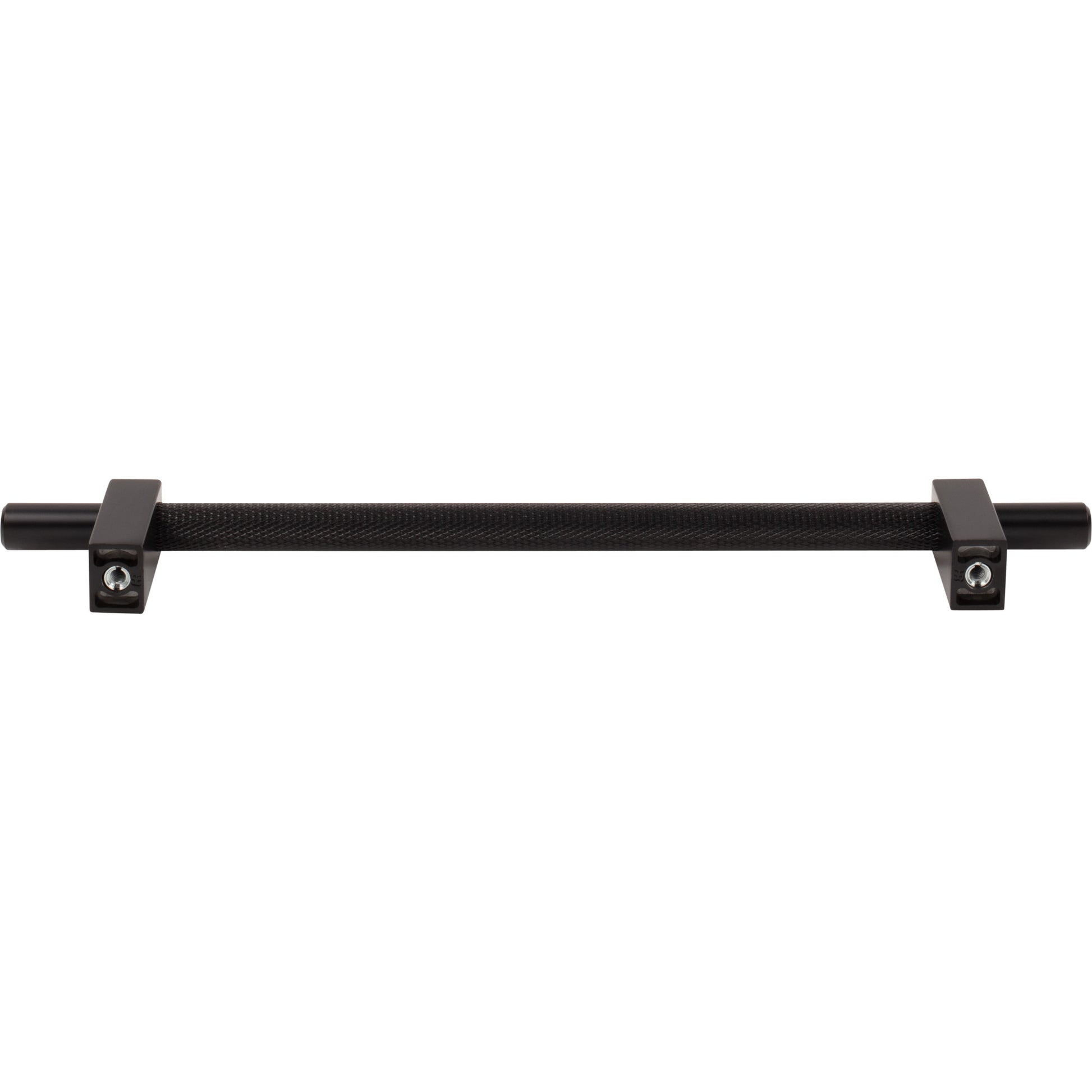 Jeffrey Alexander Larkin Knurled Center Cabinet Bar Pull Matte Black / 192 mm