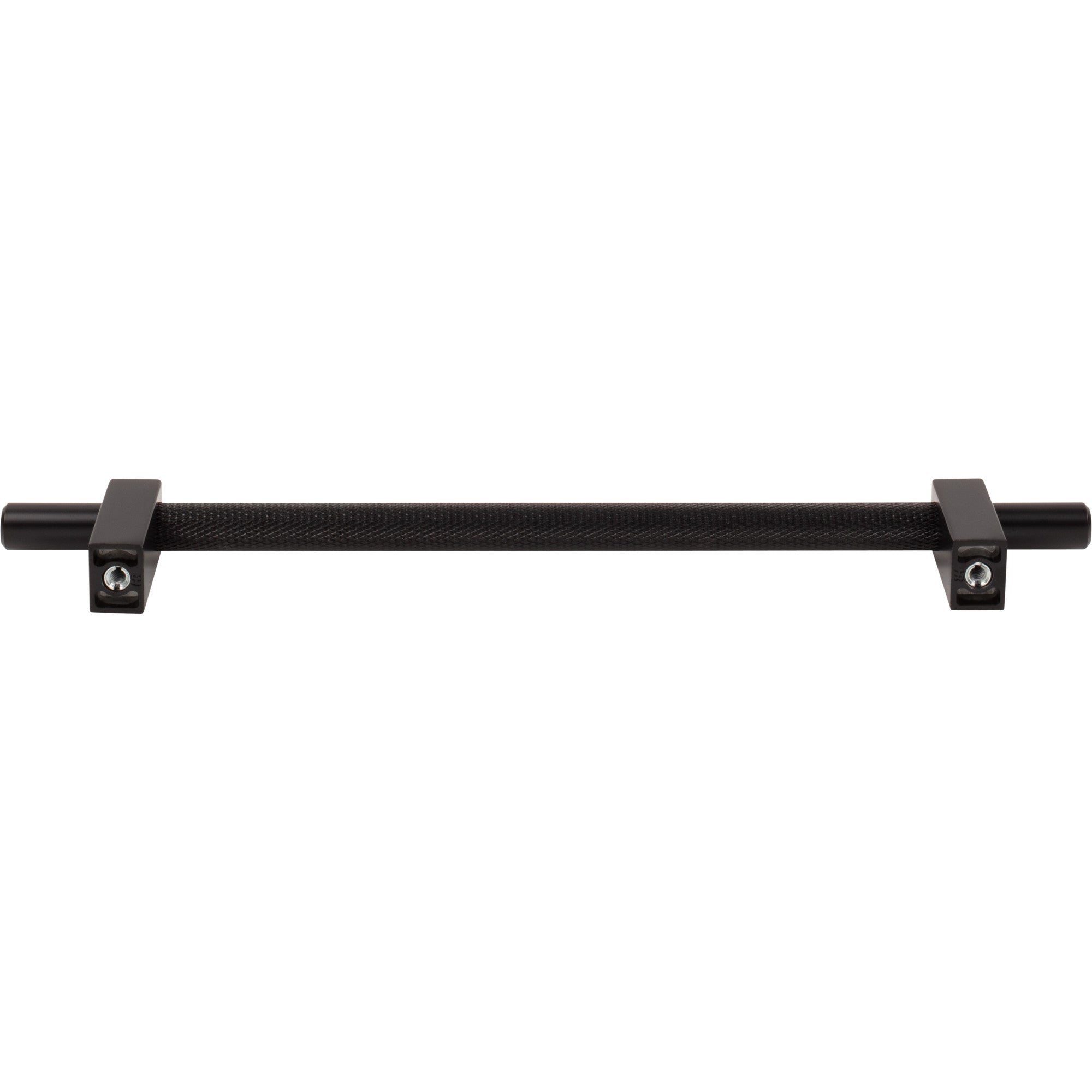Jeffrey Alexander Larkin Knurled Center Cabinet Bar Pull Matte Black / 192 mm