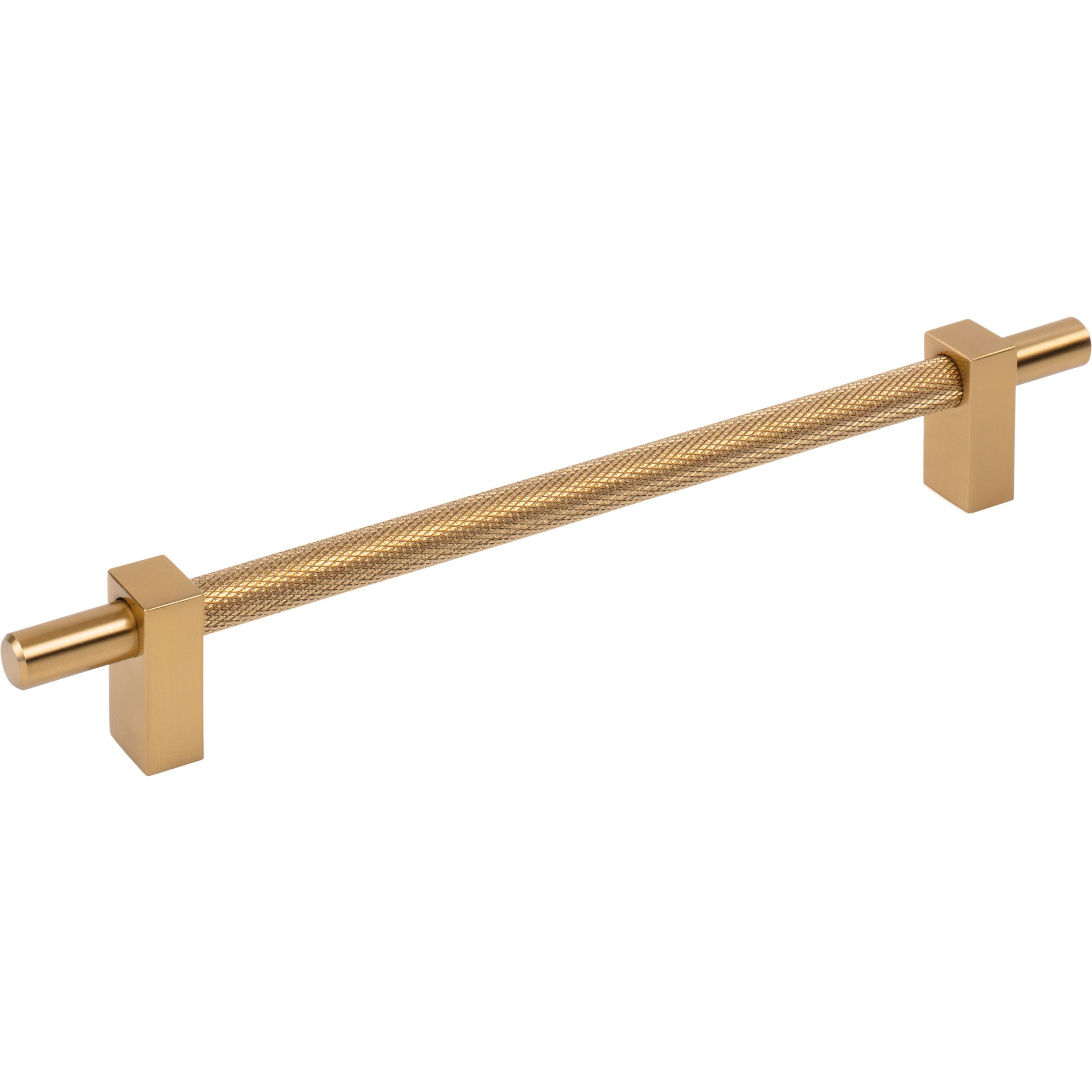 Jeffrey Alexander Larkin Knurled Center Cabinet Bar Pull Satin Bronze / 192 mm