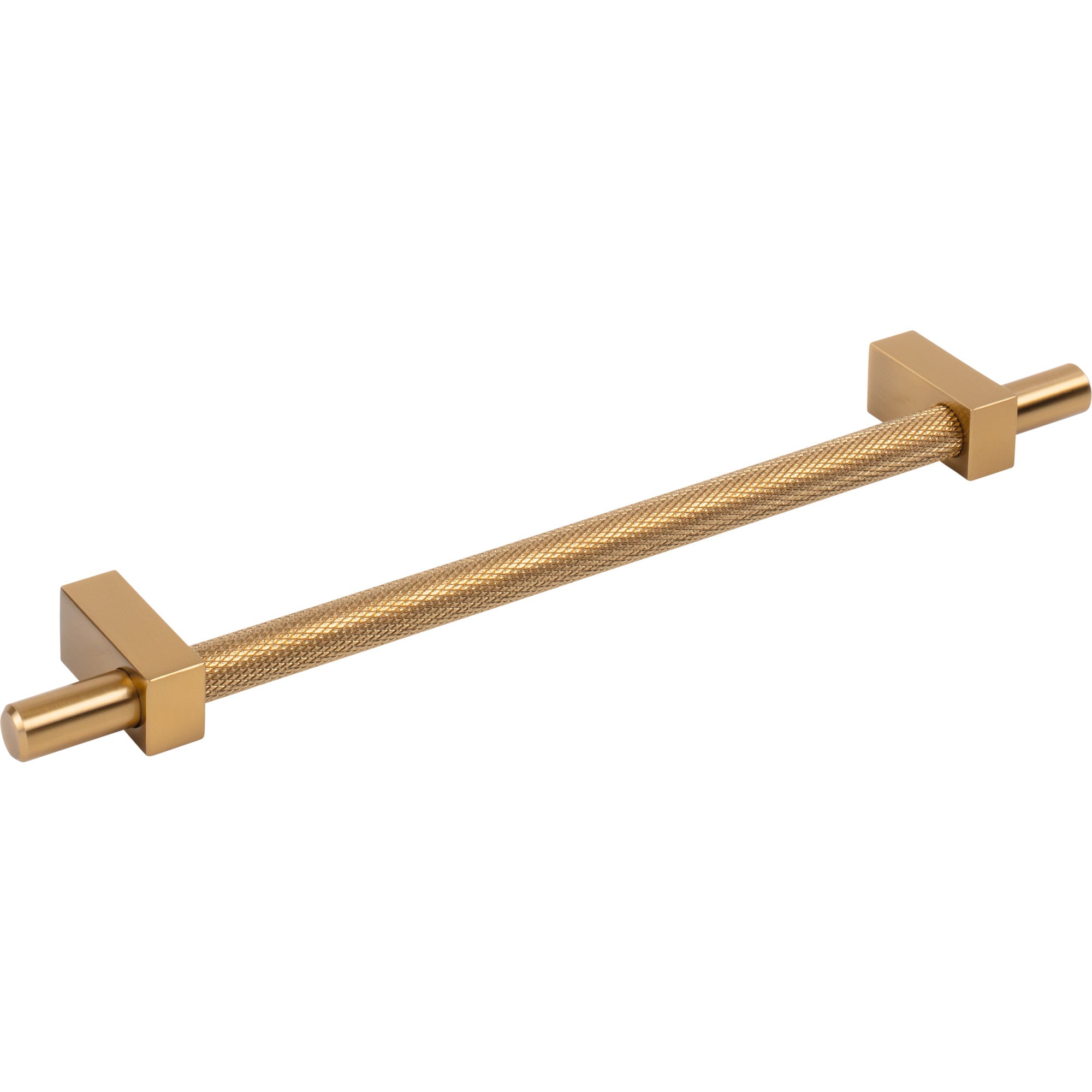 Jeffrey Alexander Larkin Knurled Center Cabinet Bar Pull Satin Bronze / 192 mm