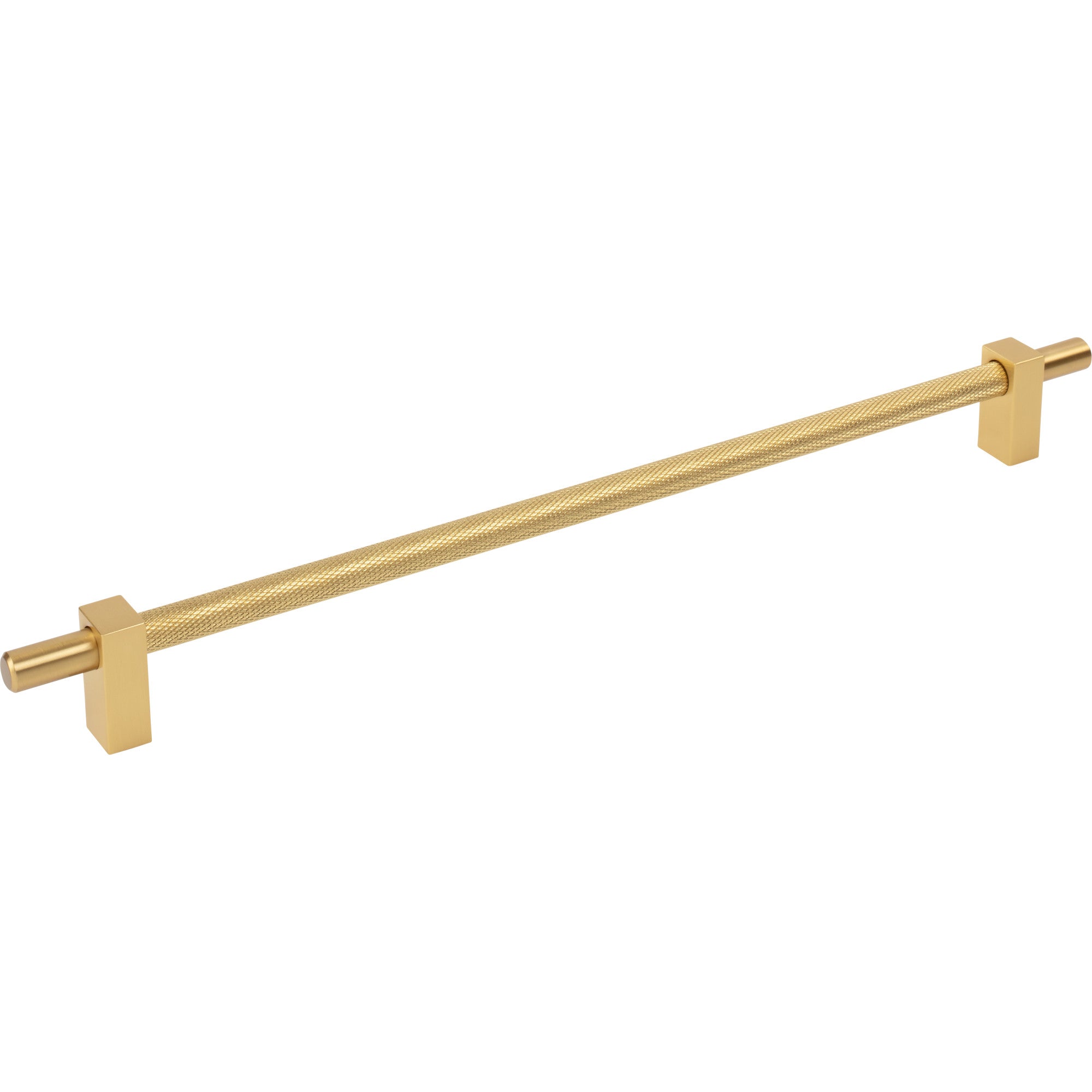 Jeffrey Alexander Larkin Knurled Center Cabinet Bar Pull Brushed Gold / 305 mm