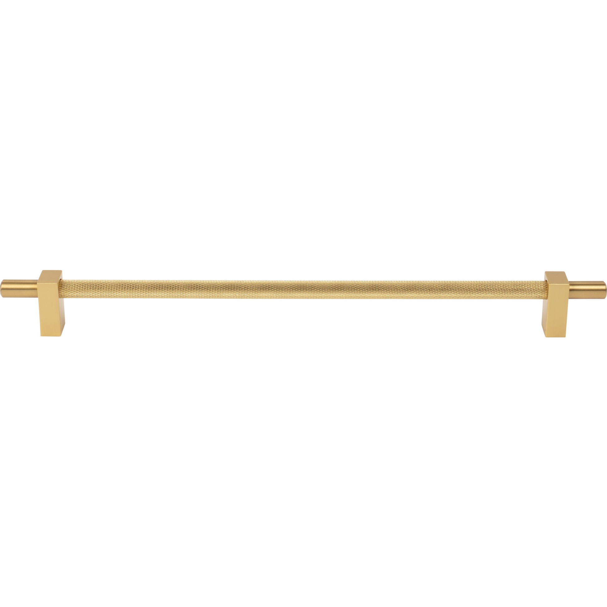 Jeffrey Alexander Larkin Knurled Center Cabinet Bar Pull Brushed Gold / 305 mm