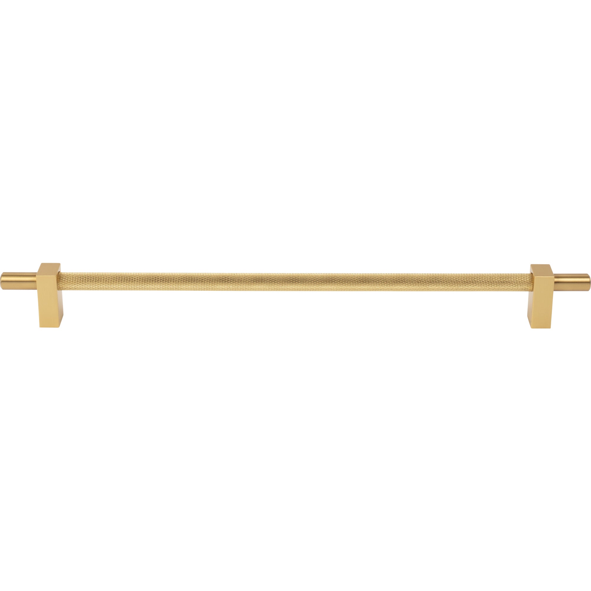 Jeffrey Alexander Larkin Knurled Center Cabinet Bar Pull Brushed Gold / 305 mm