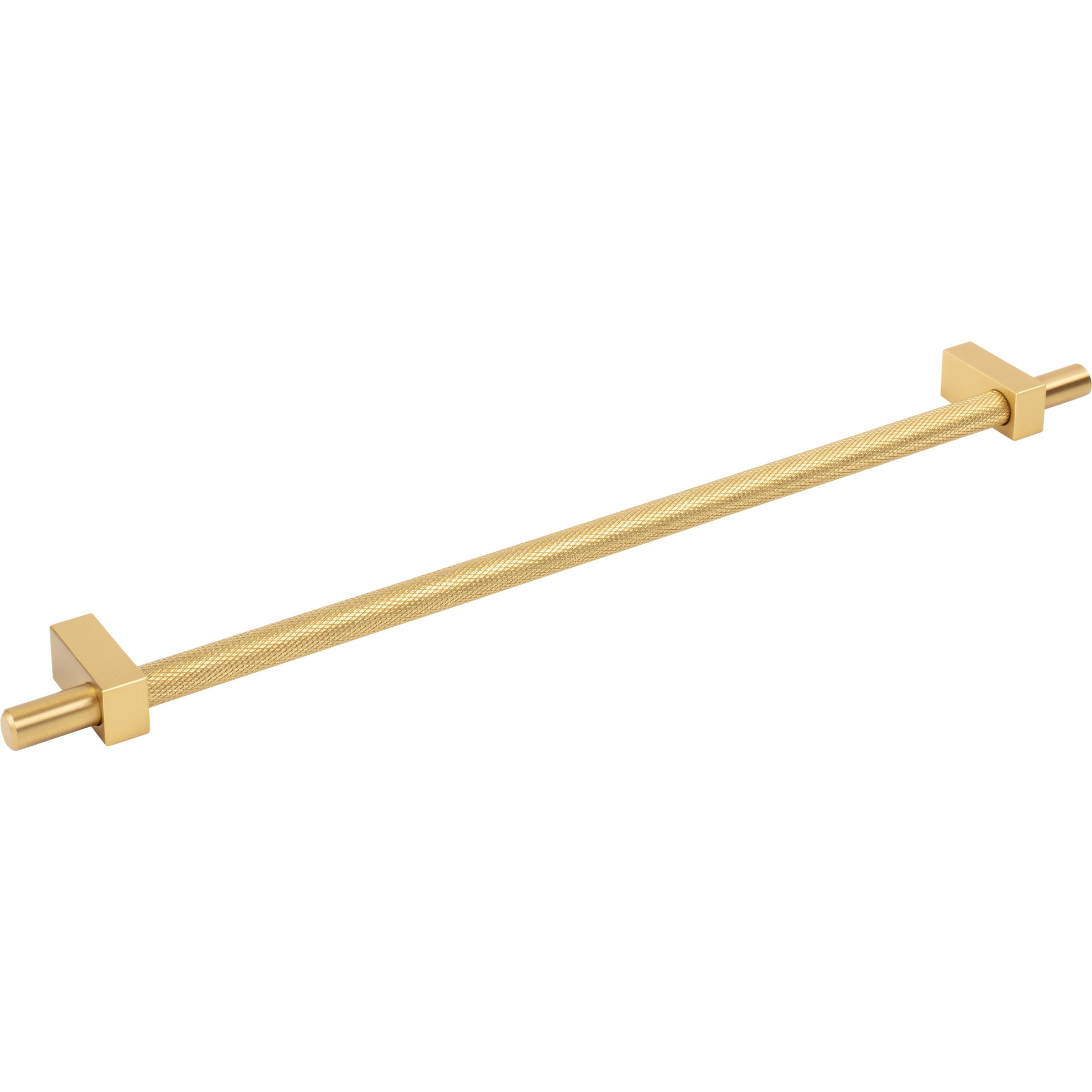 Jeffrey Alexander Larkin Knurled Center Cabinet Bar Pull Brushed Gold / 305 mm