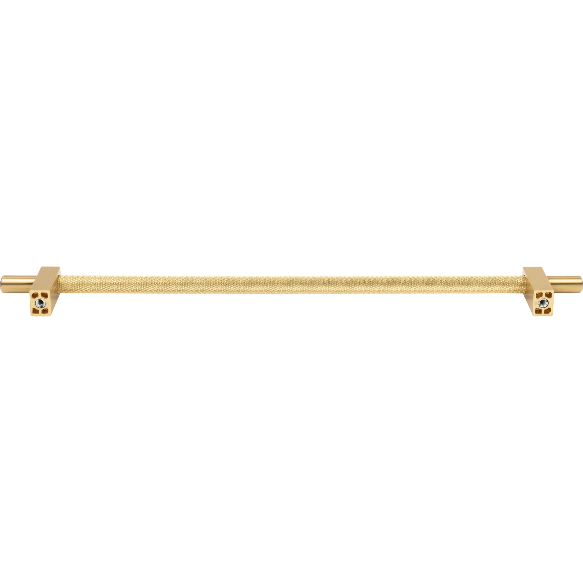 Jeffrey Alexander Larkin Knurled Center Cabinet Bar Pull Brushed Gold / 305 mm