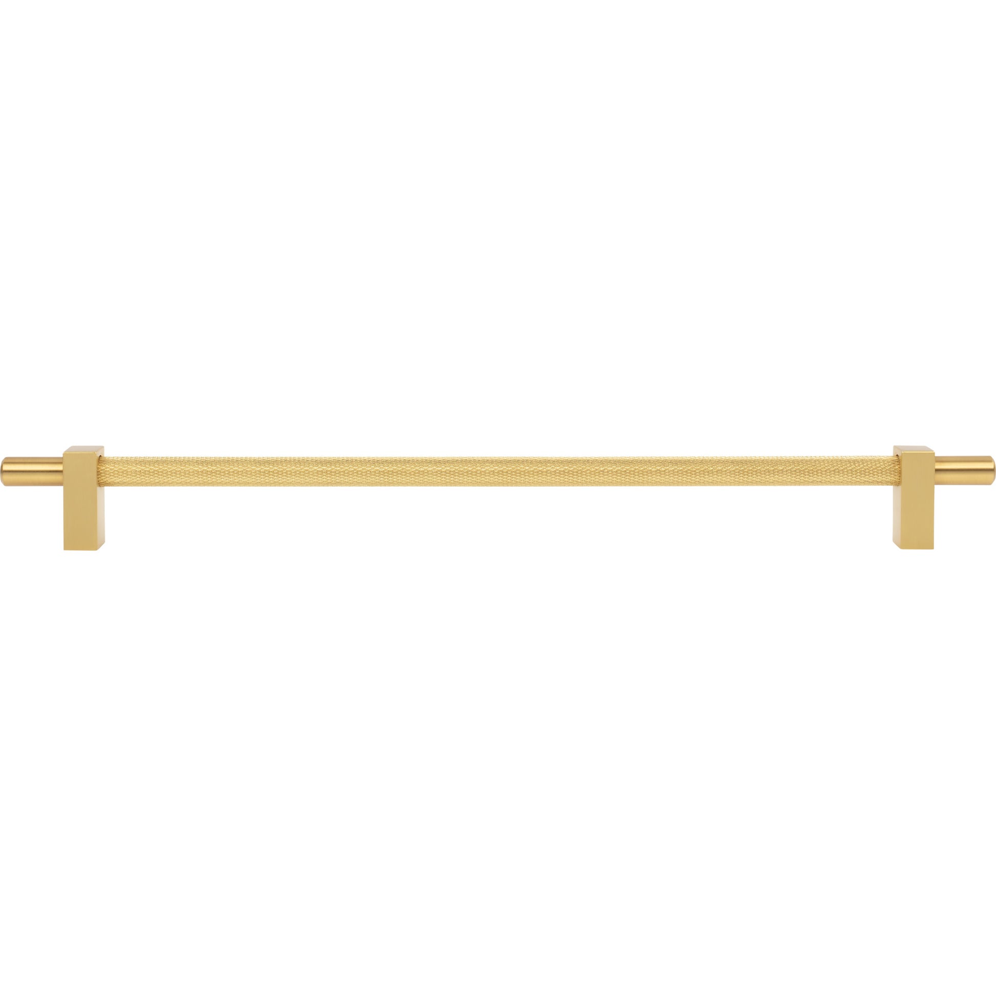 Jeffrey Alexander Larkin Knurled Center Cabinet Bar Pull Brushed Gold / 305 mm