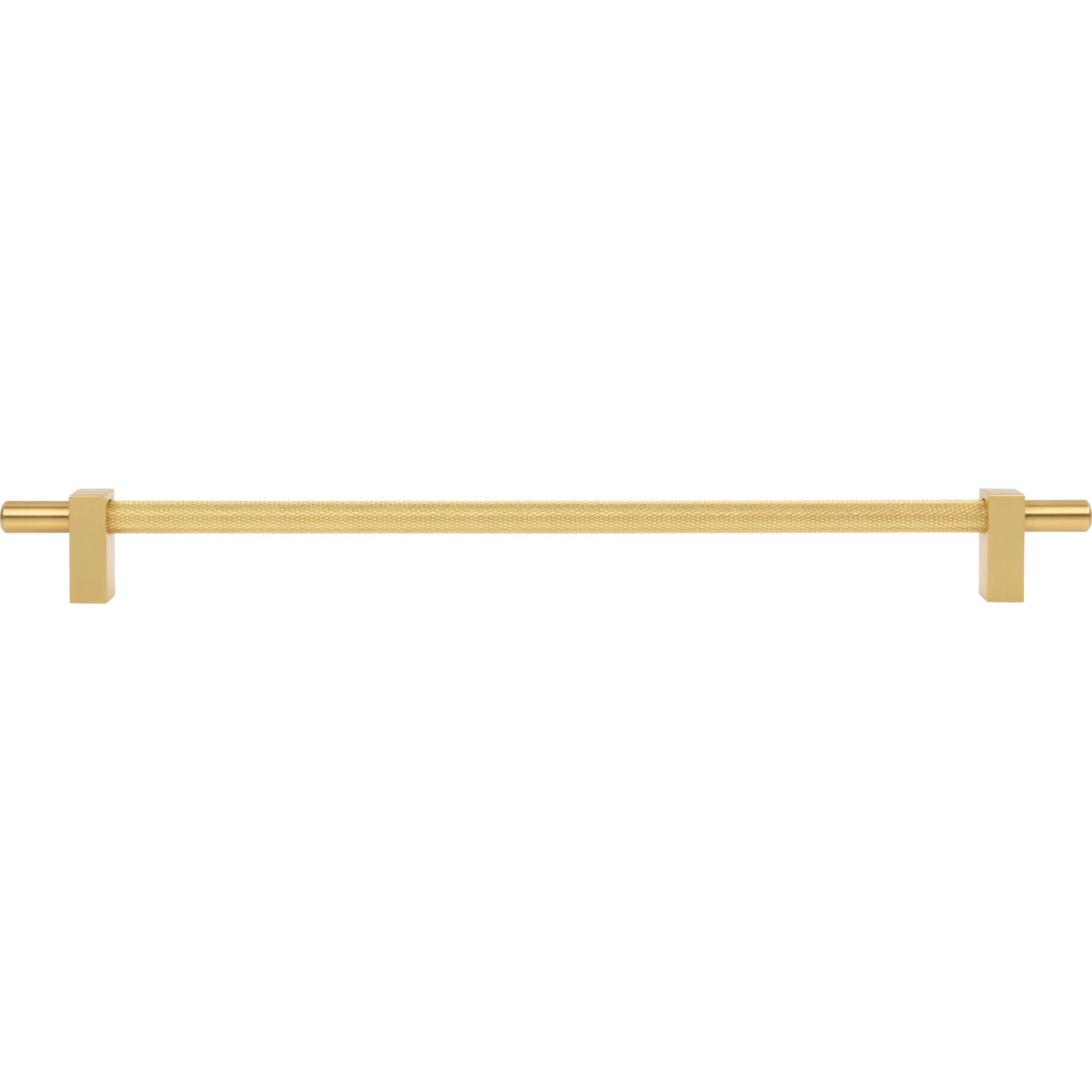 Jeffrey Alexander Larkin Knurled Center Cabinet Bar Pull Brushed Gold / 305 mm
