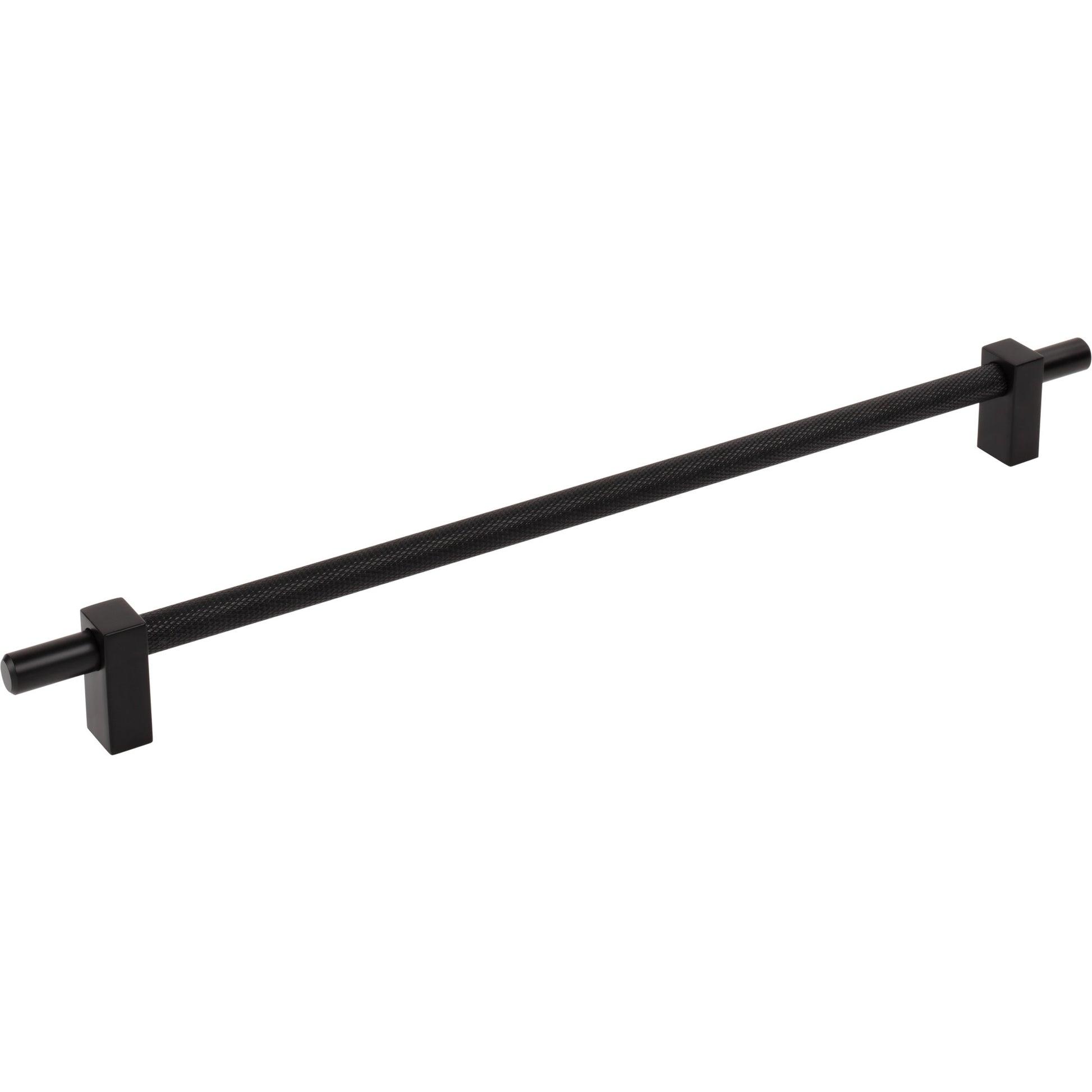Jeffrey Alexander Larkin Knurled Center Cabinet Bar Pull Matte Black / 305 mm