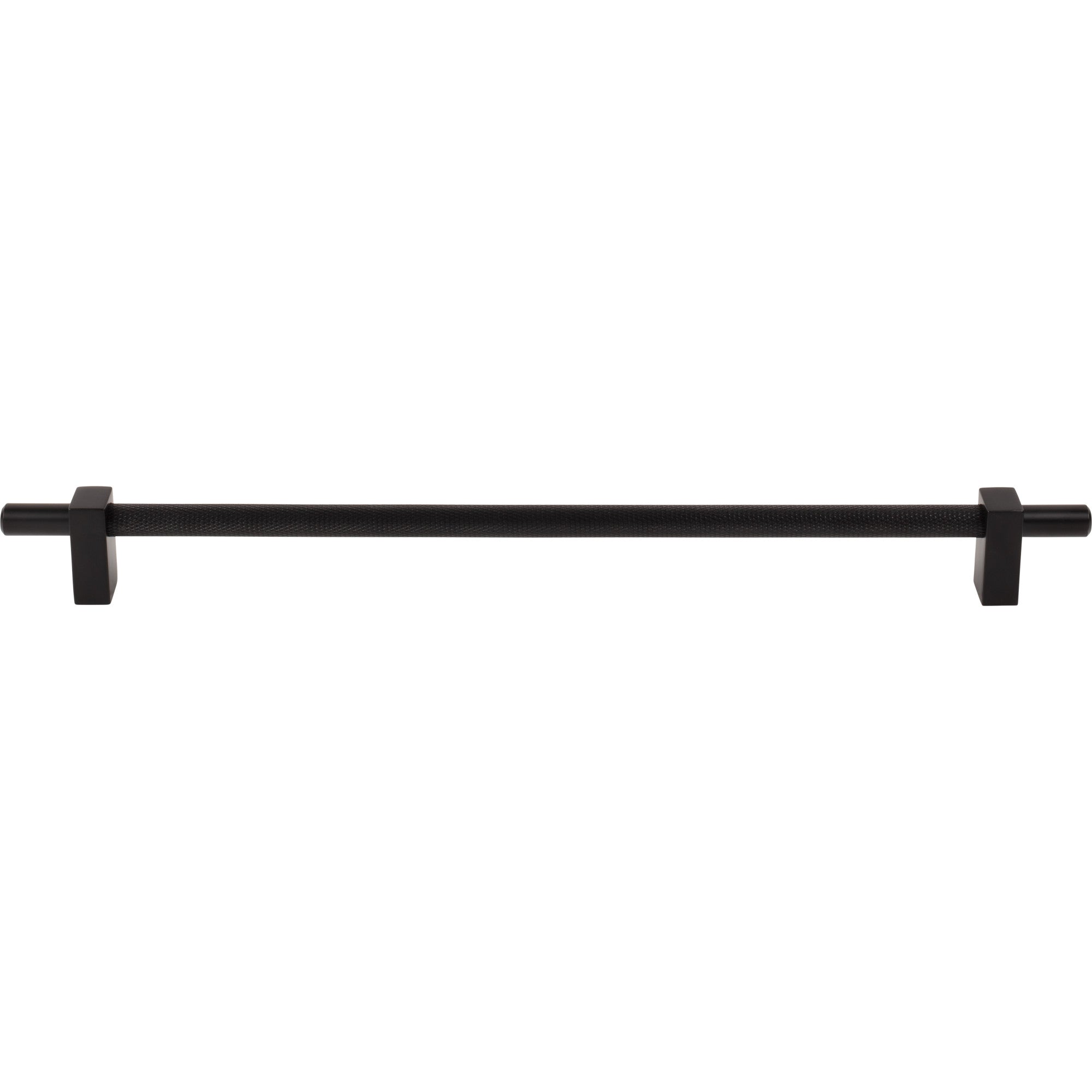Jeffrey Alexander Larkin Knurled Center Cabinet Bar Pull Matte Black / 305 mm