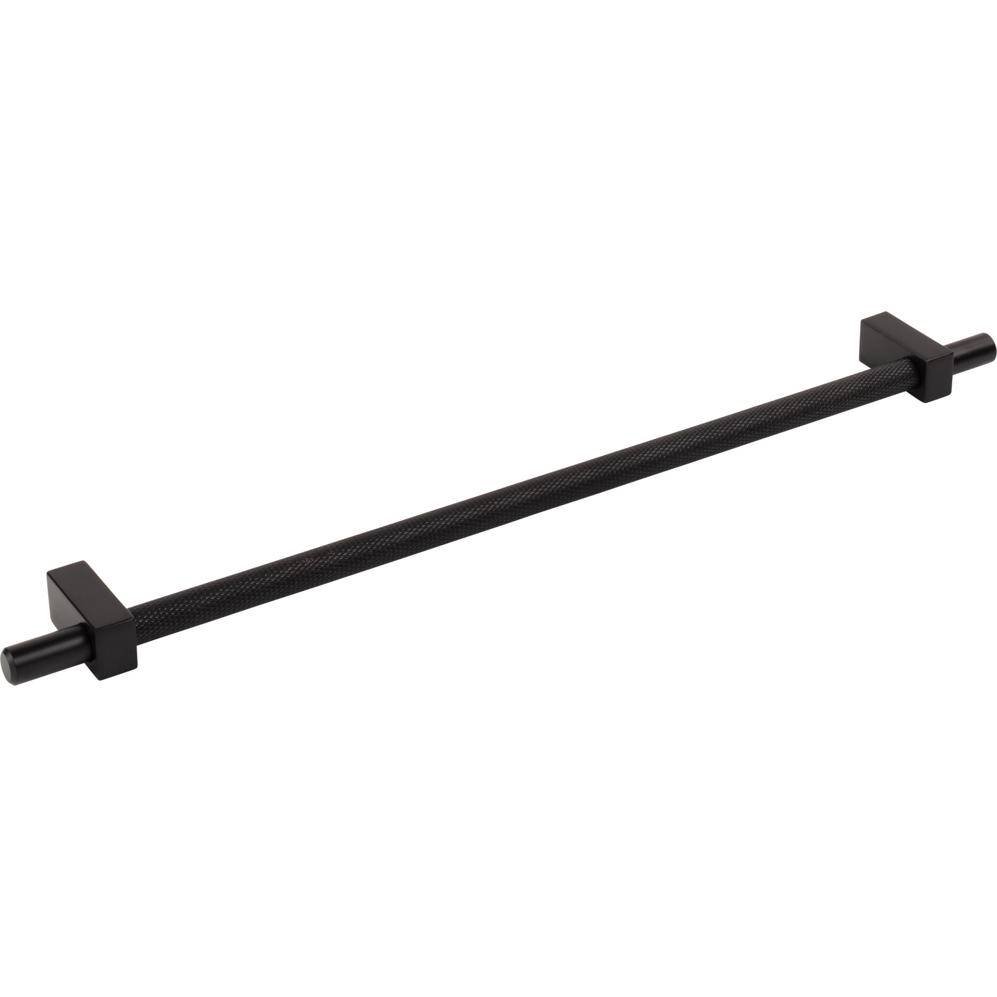 Jeffrey Alexander Larkin Knurled Center Cabinet Bar Pull Matte Black / 305 mm