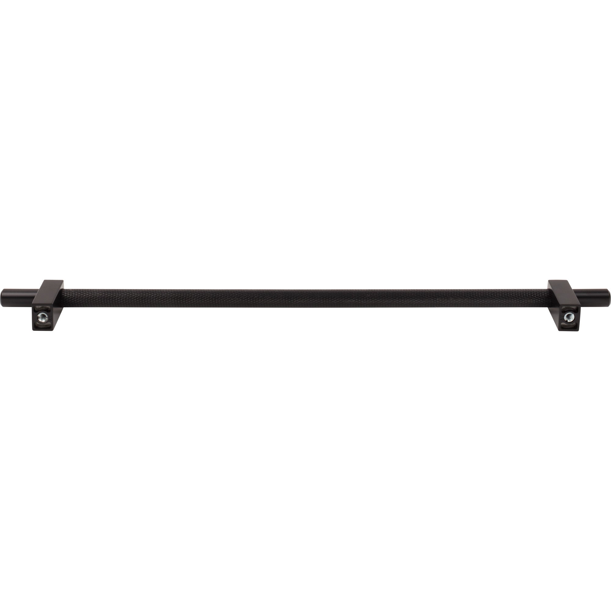 Jeffrey Alexander Larkin Knurled Center Cabinet Bar Pull Matte Black / 305 mm