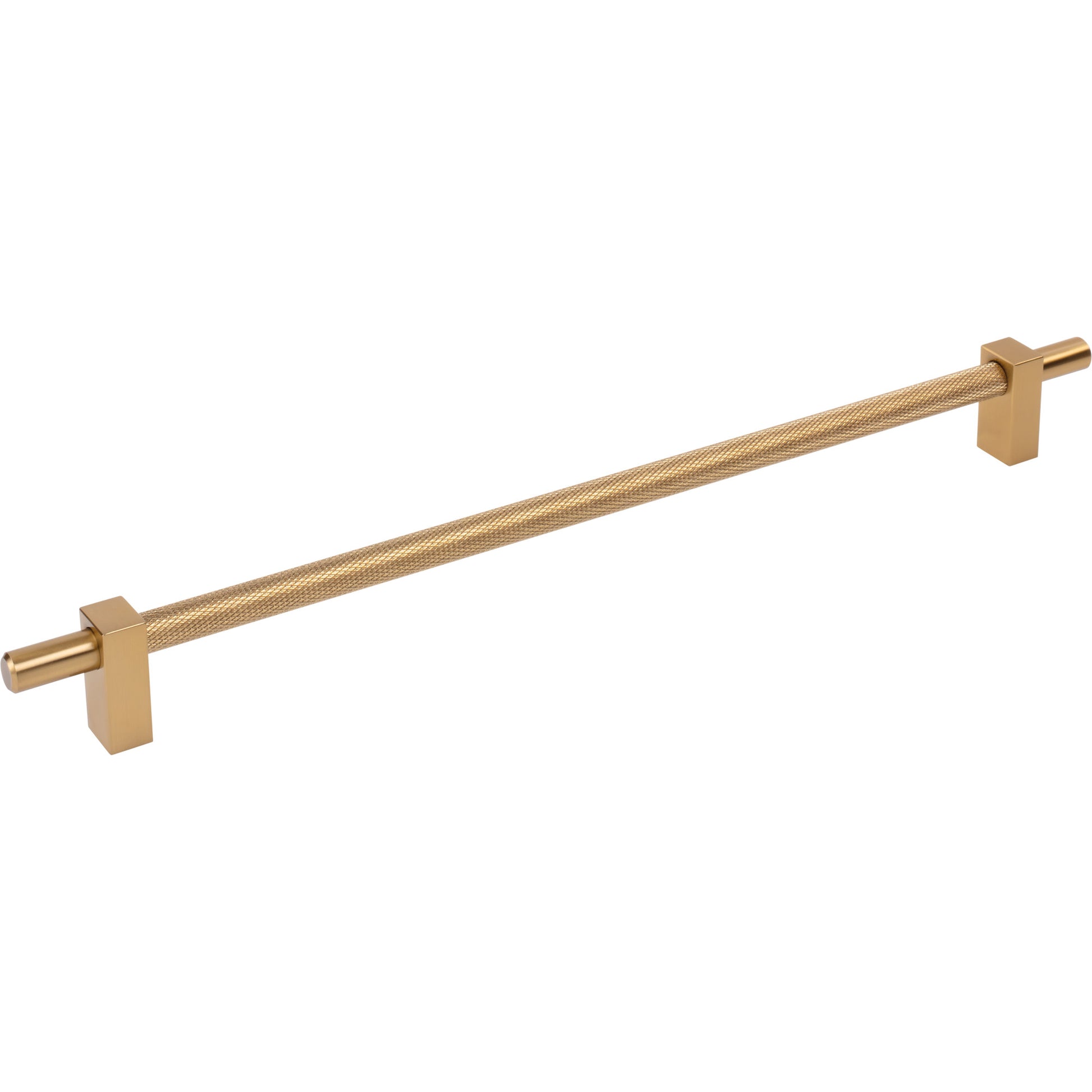 Jeffrey Alexander Larkin Knurled Center Cabinet Bar Pull Satin Bronze / 305 mm