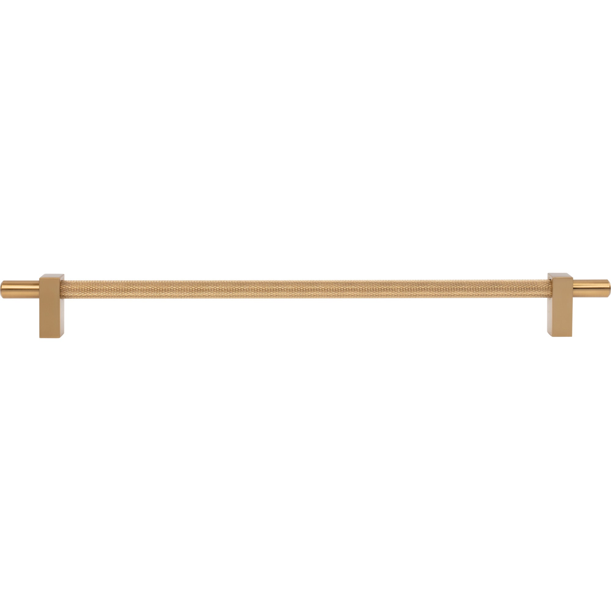 Jeffrey Alexander Larkin Knurled Center Cabinet Bar Pull Satin Bronze / 305 mm