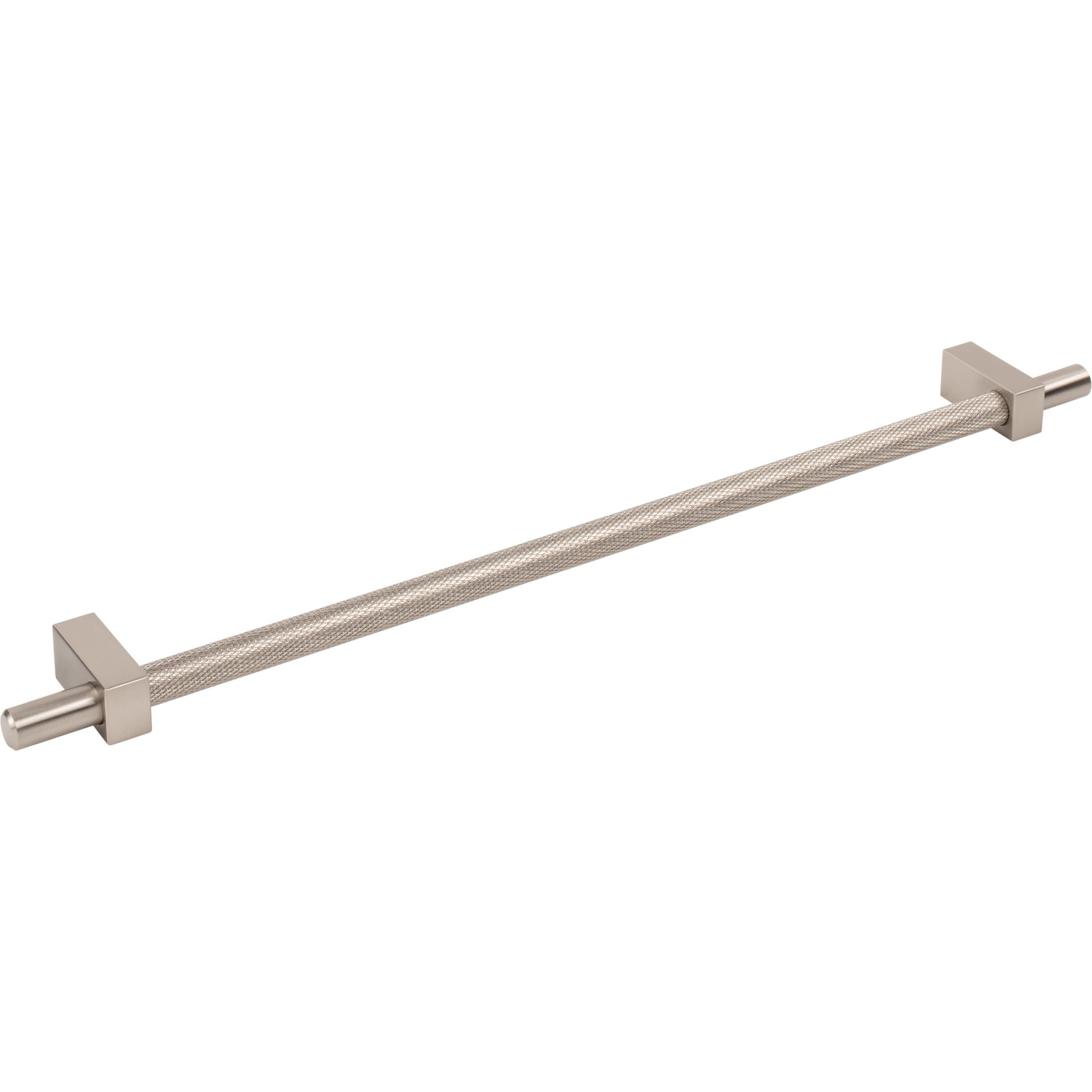 Jeffrey Alexander Larkin Knurled Center Cabinet Bar Pull Satin Nickel / 305 mm