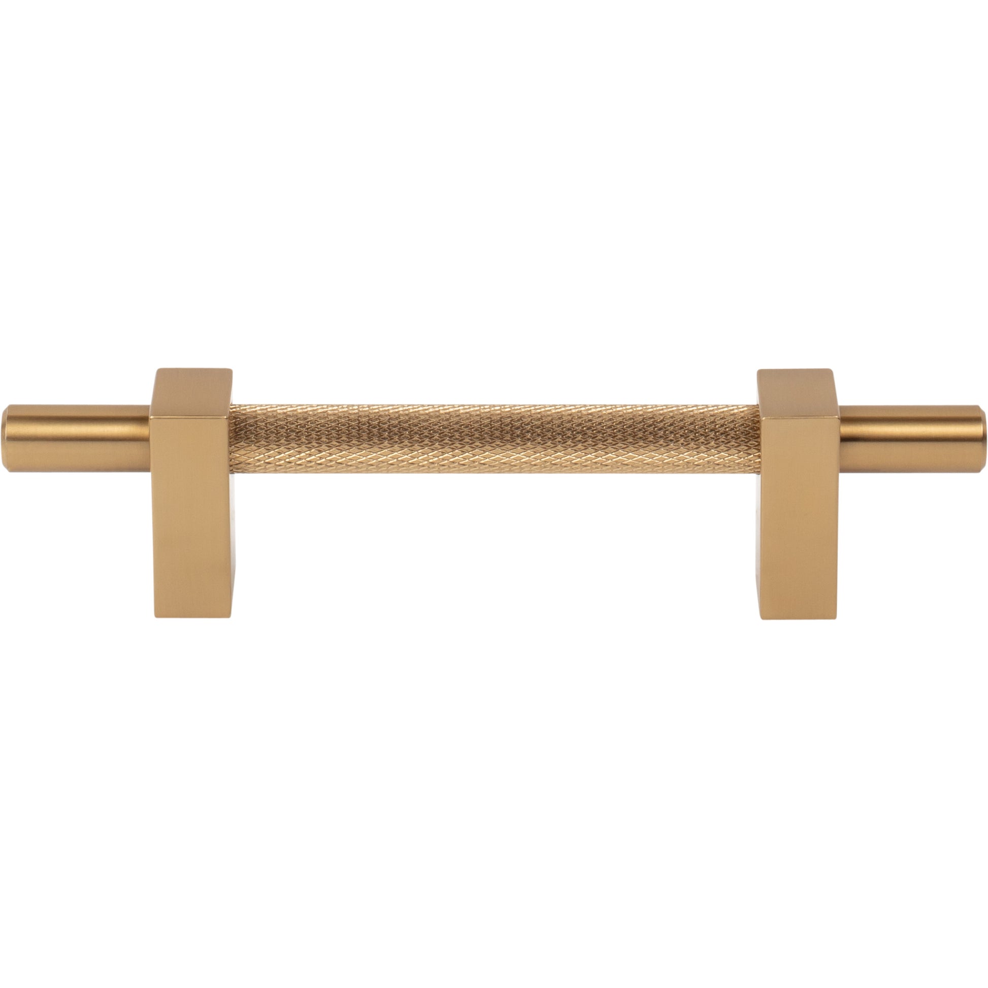 Jeffrey Alexander Larkin Knurled Center Cabinet Bar Pull Satin Bronze / 96 mm