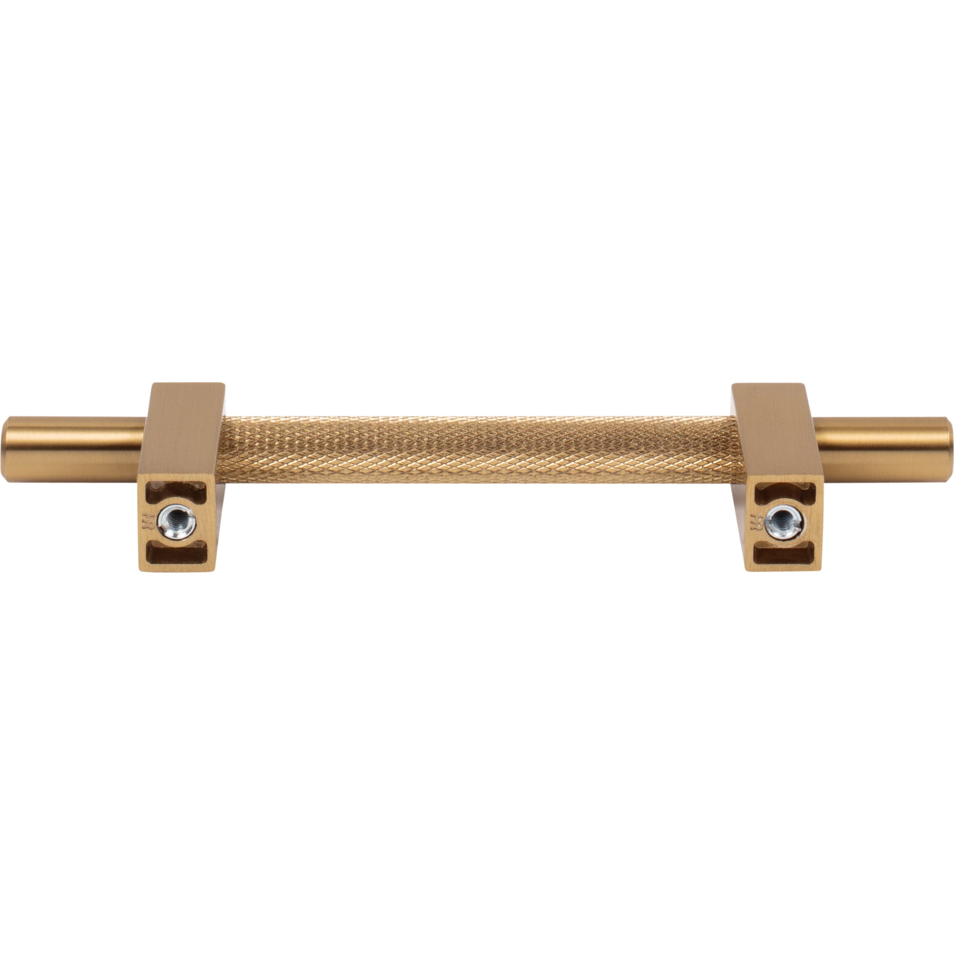 Jeffrey Alexander Larkin Knurled Center Cabinet Bar Pull Satin Bronze / 96 mm