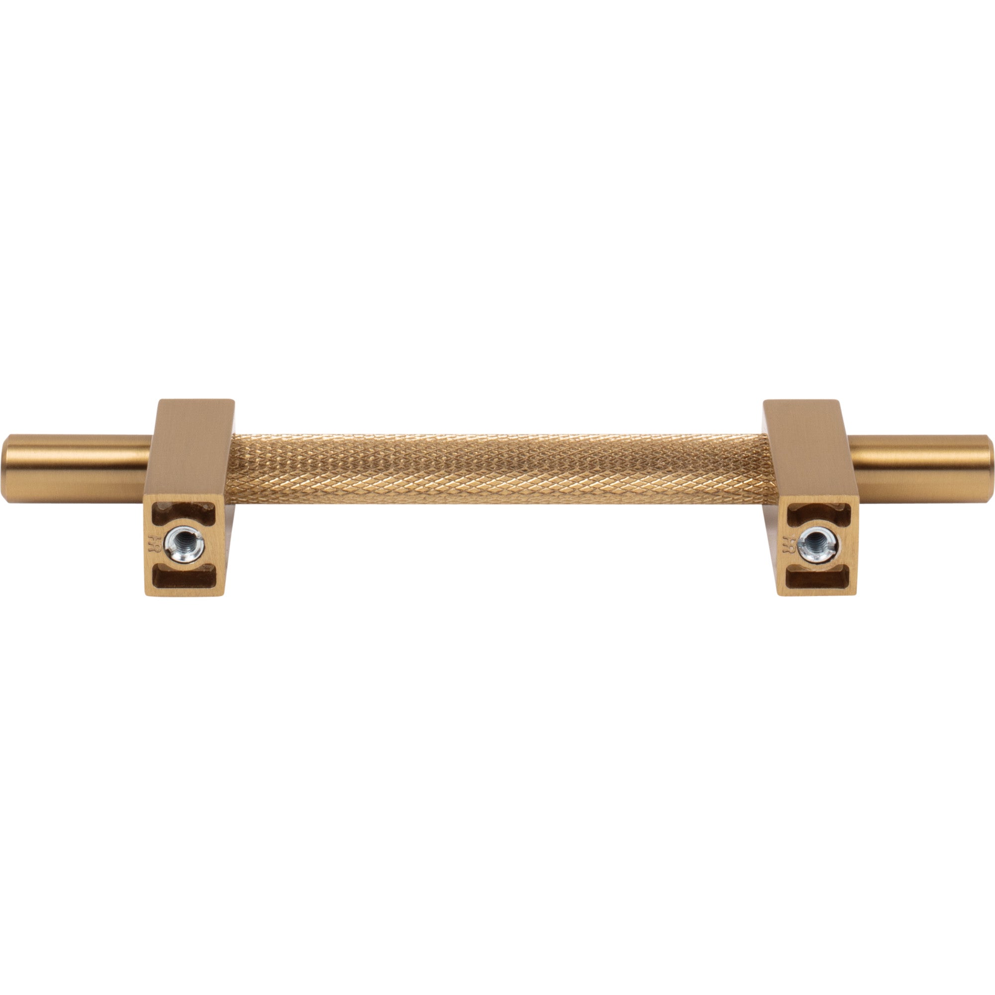 Jeffrey Alexander Larkin Knurled Center Cabinet Bar Pull Satin Bronze / 96 mm