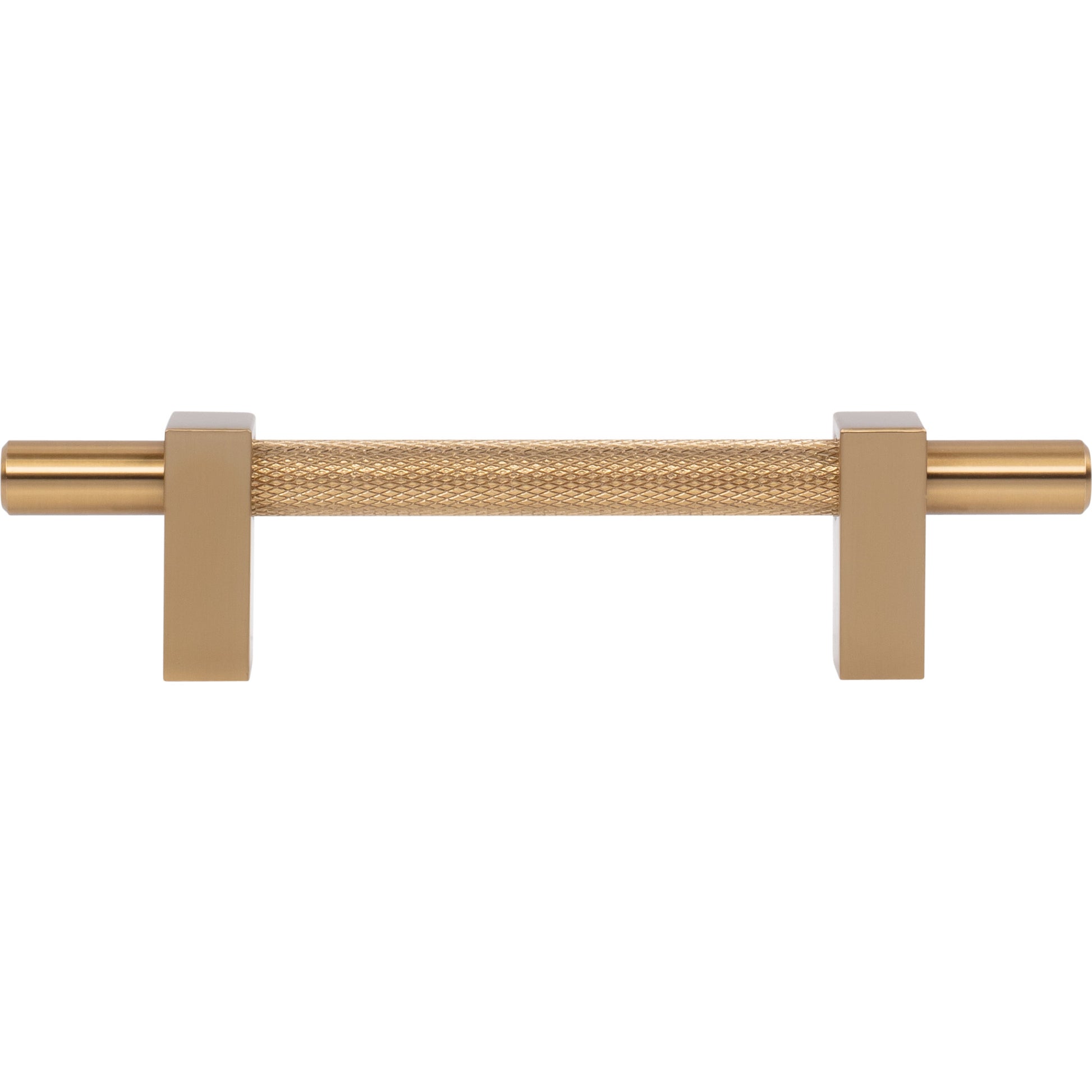 Jeffrey Alexander Larkin Knurled Center Cabinet Bar Pull Satin Bronze / 96 mm