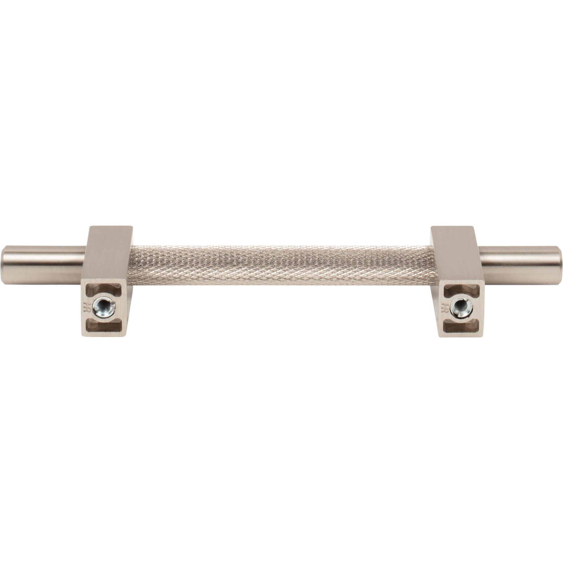 Jeffrey Alexander Larkin Knurled Center Cabinet Bar Pull Satin Nickel / 96 mm
