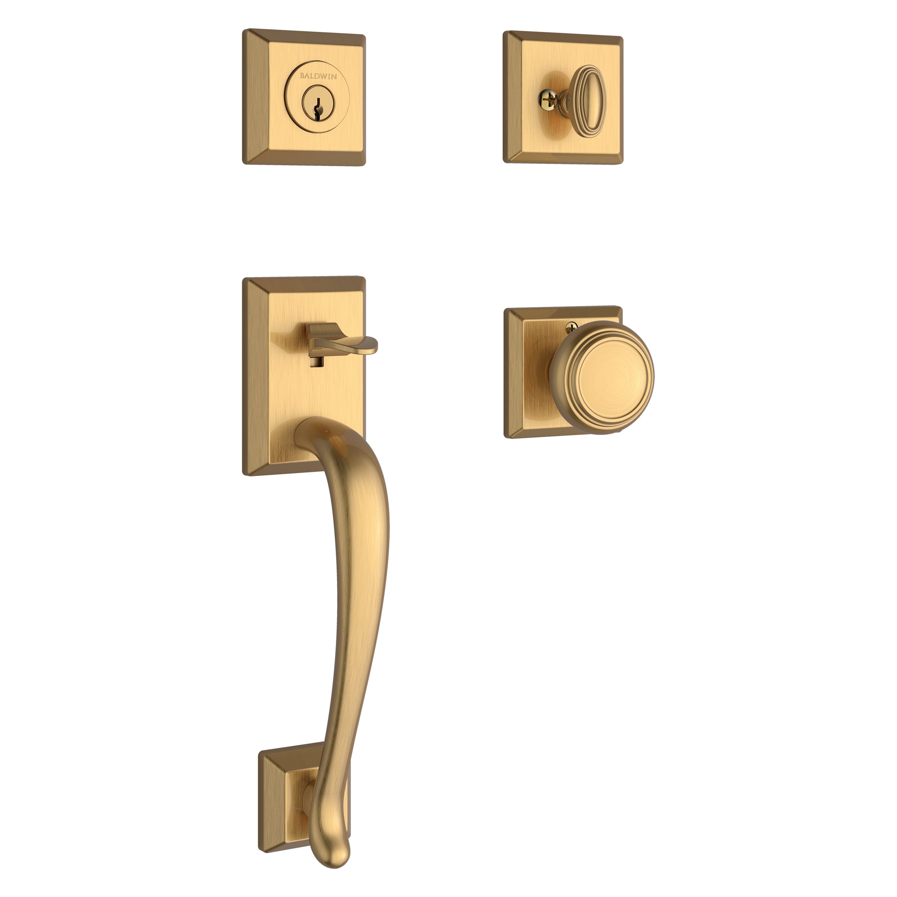 Baldwin Reserve Napa Single Cylinder Handleset With Federal Lever