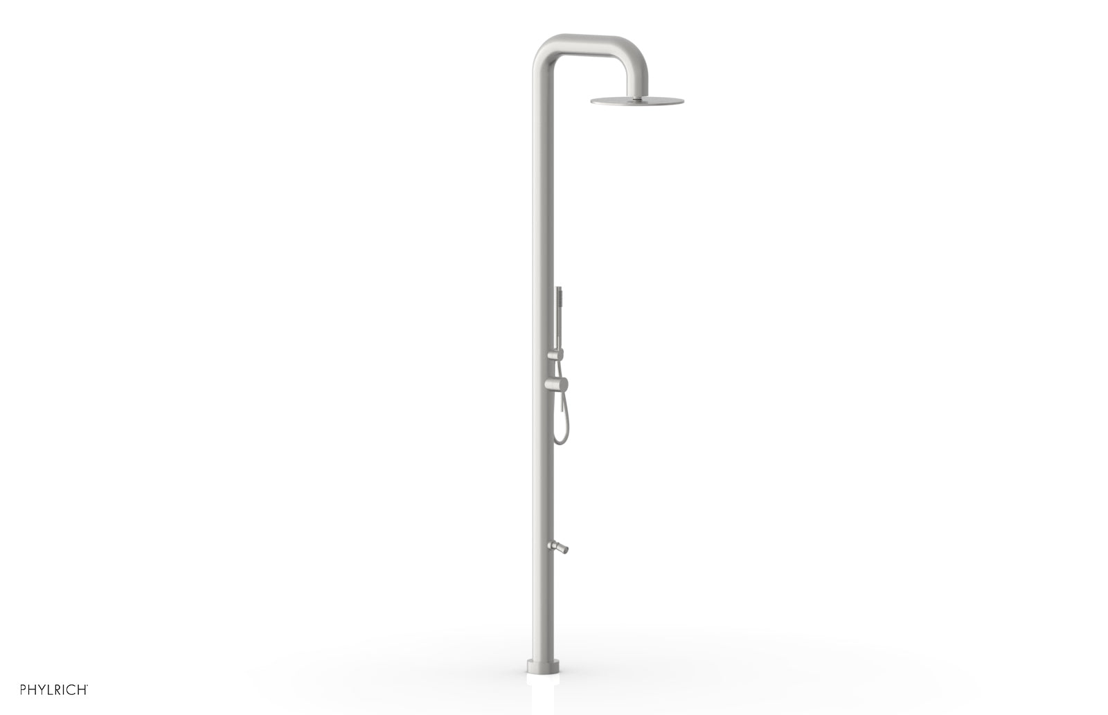 Phylrich OUTDOOR SHOWER Pressure Balance Shower with 12" Rain Head Hand Shower and Foot Wash