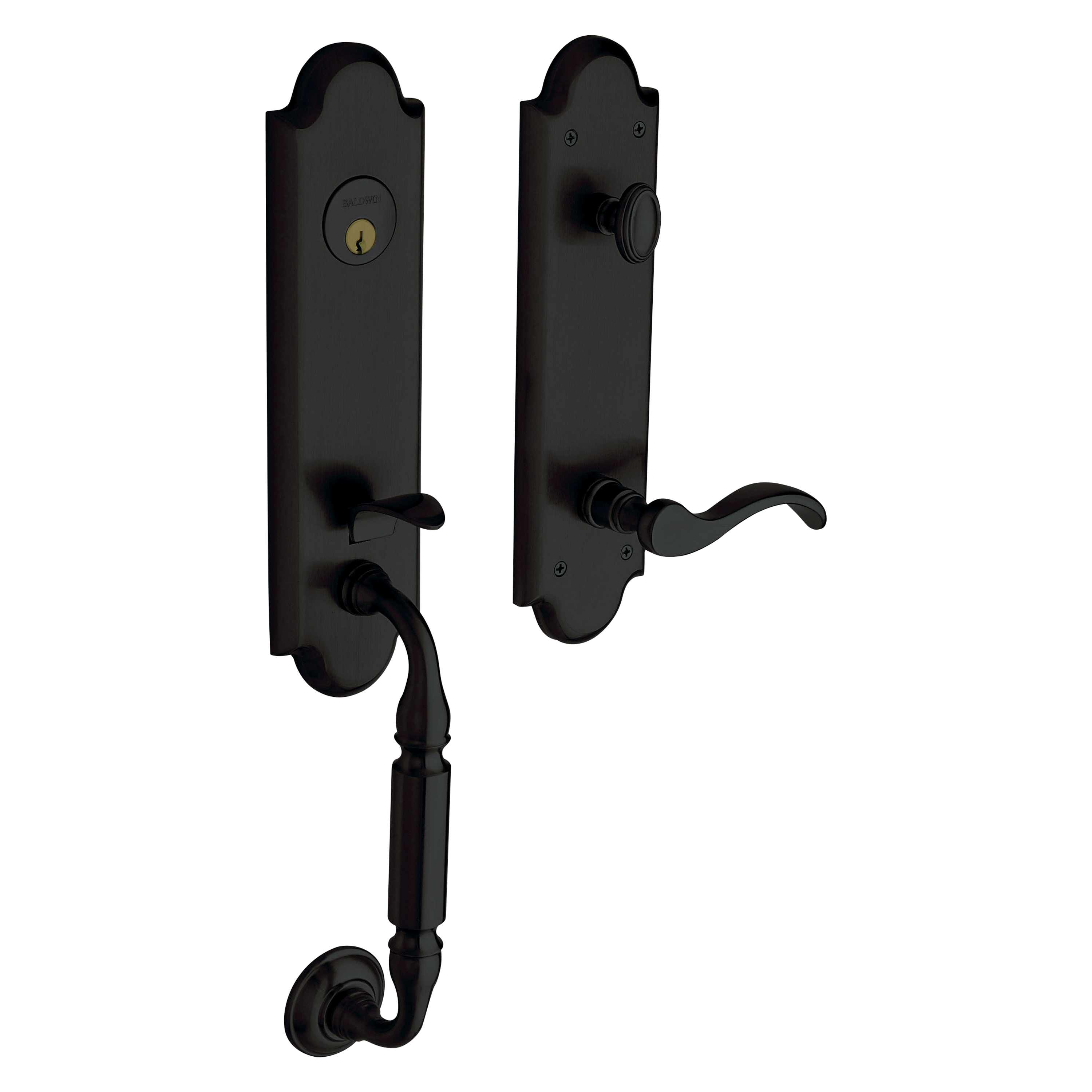 Baldwin Manchester Single Cylinder Handleset with 5455V Wave Lever