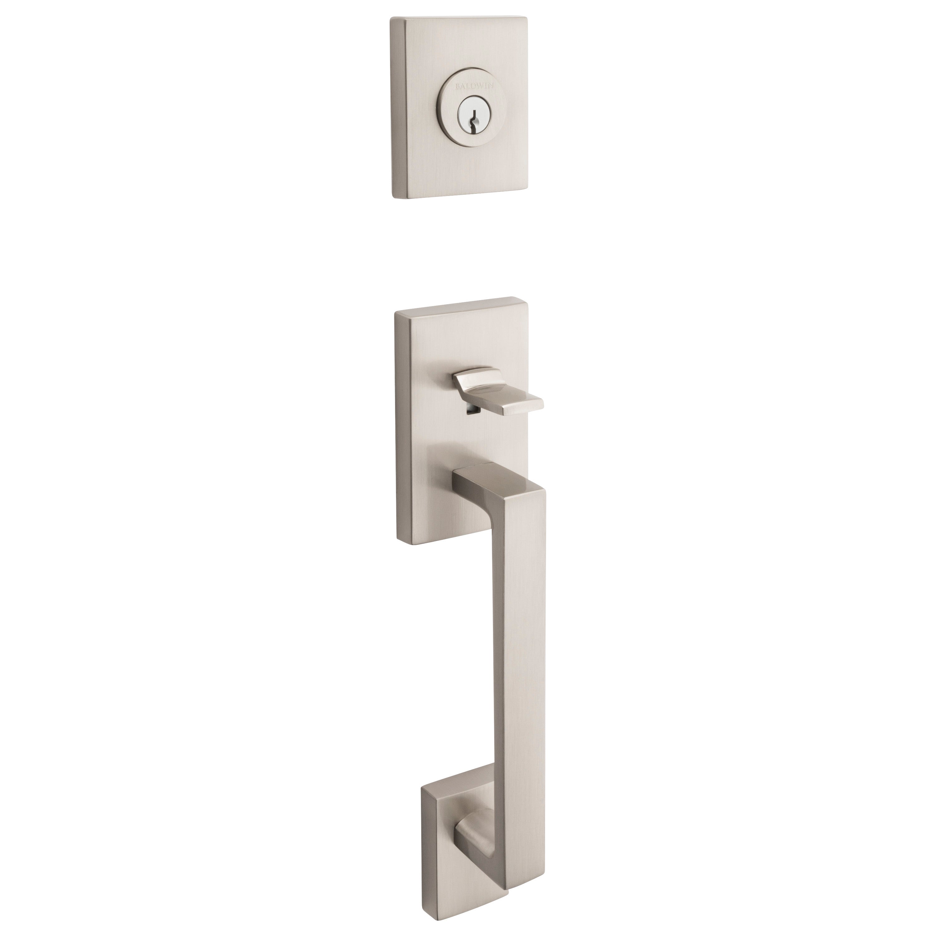 Baldwin Reserve La Jolla Single Cylinder Handleset With Square Lever