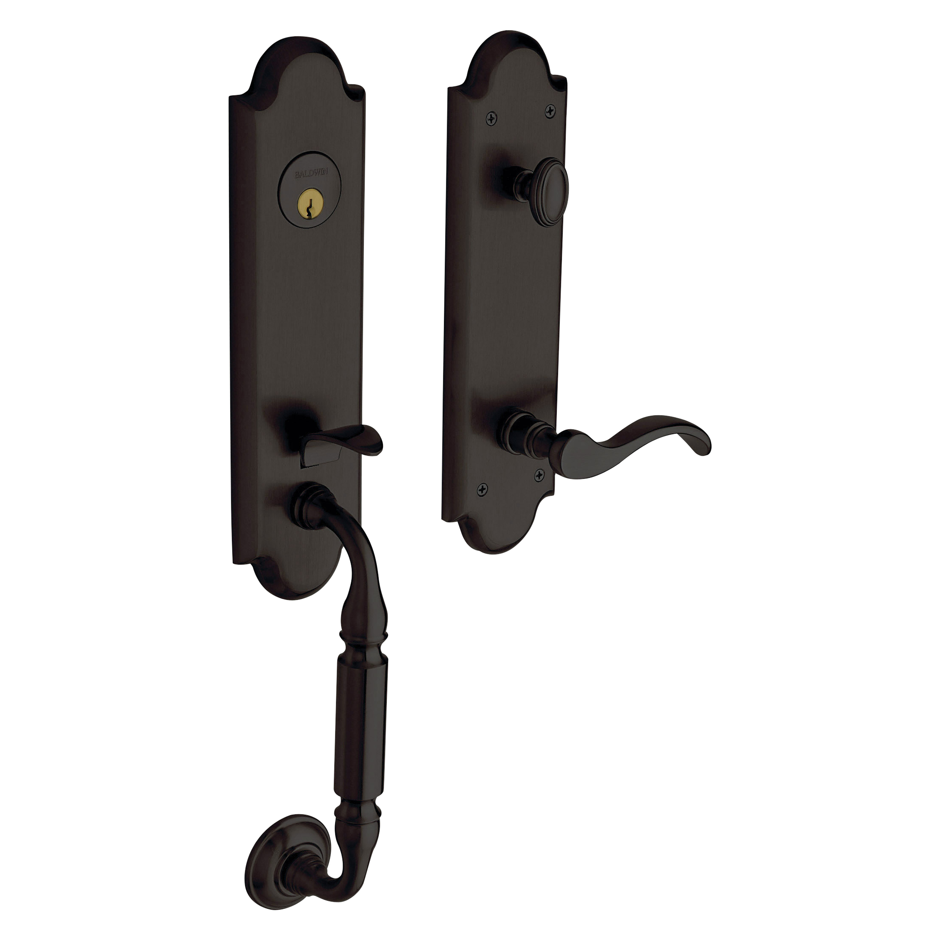 Baldwin Manchester Single Cylinder Handleset with 5455V Wave Lever