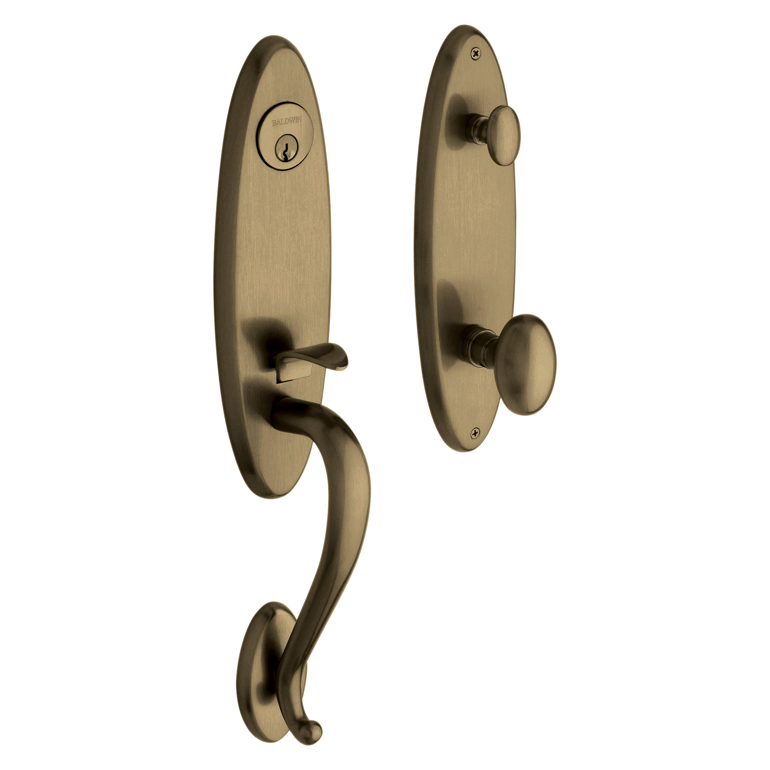 Baldwin Blakely Single Cylinder Handleset with 5025 Egg Knob