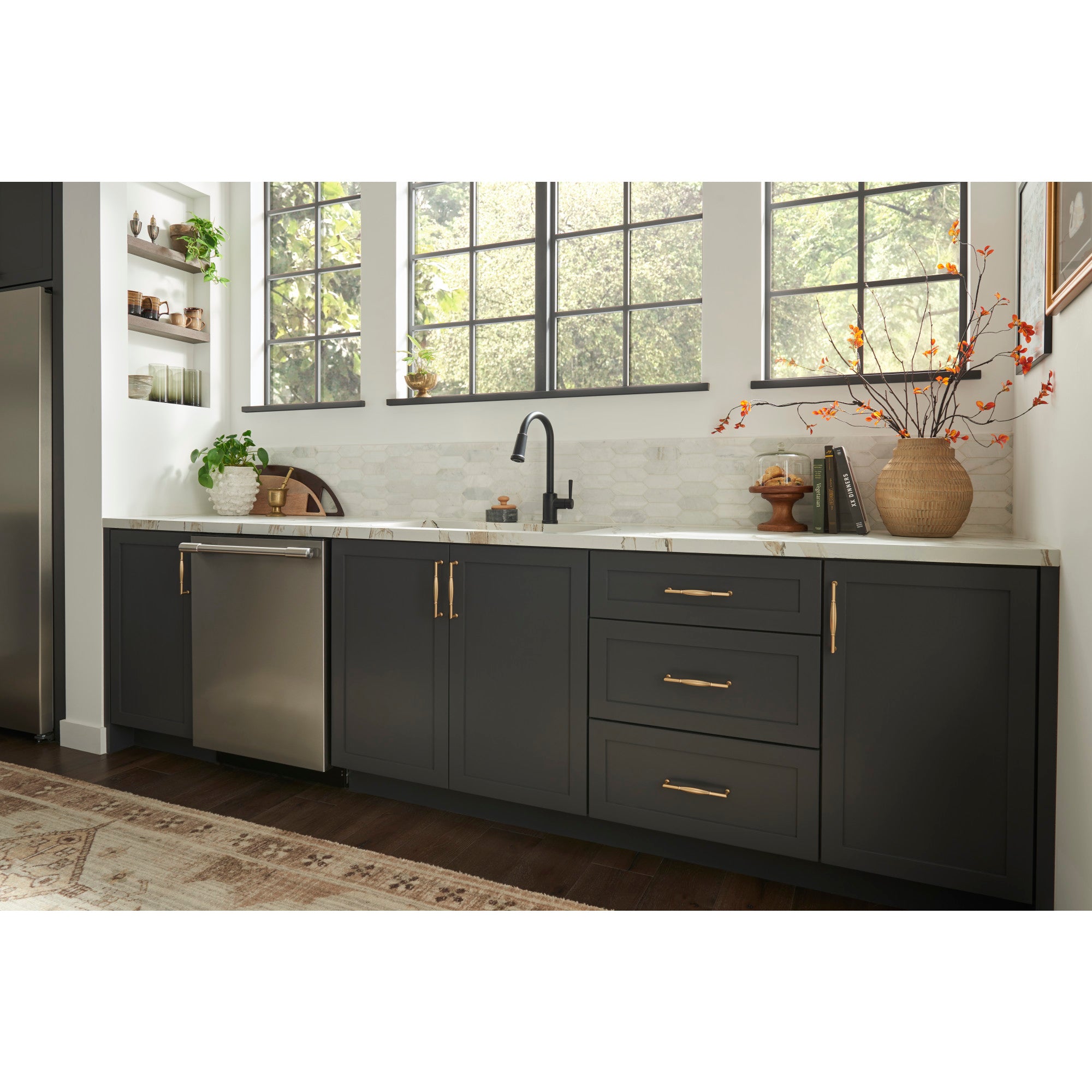 Jeffrey Alexander Southerland Cabinet Pull Matte Black / 128 mm
