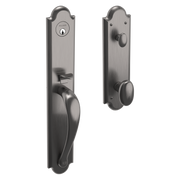 Baldwin Boulder Full Single Cylinder Handleset with 5024 Oval Knob