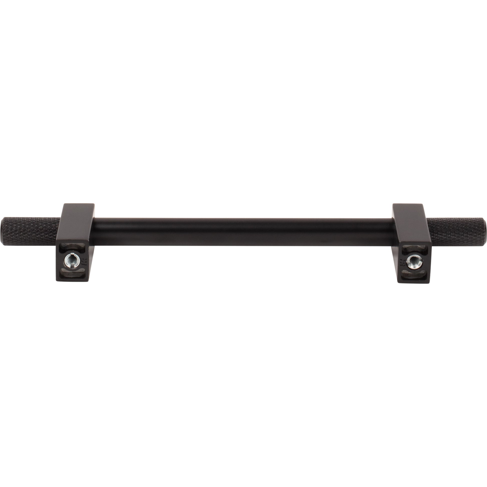 Jeffrey Alexander Larkin Knurled Ends Cabinet Bar Pull Matte Black / 128 mm
