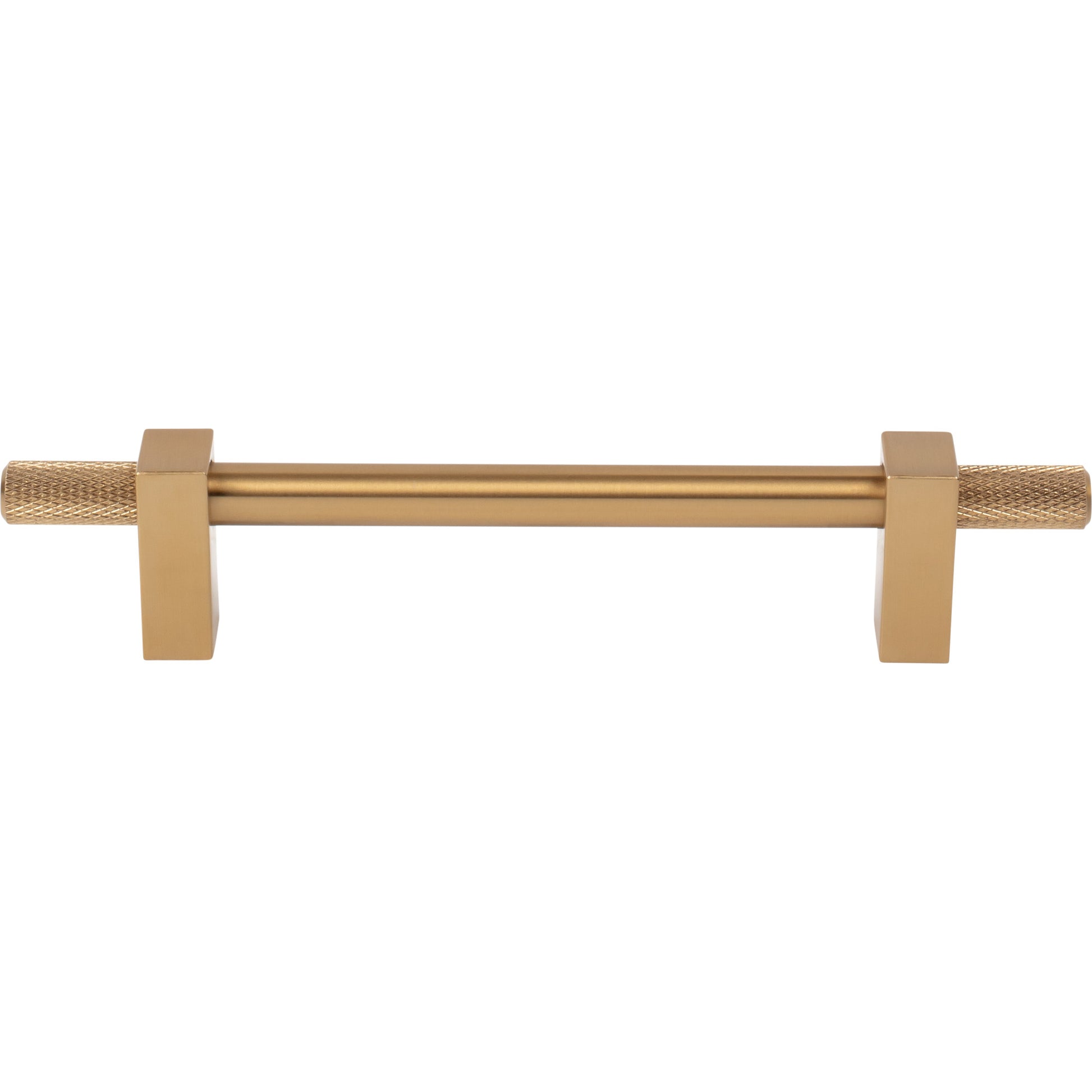 Jeffrey Alexander Larkin Knurled Ends Cabinet Bar Pull Satin Bronze / 128 mm