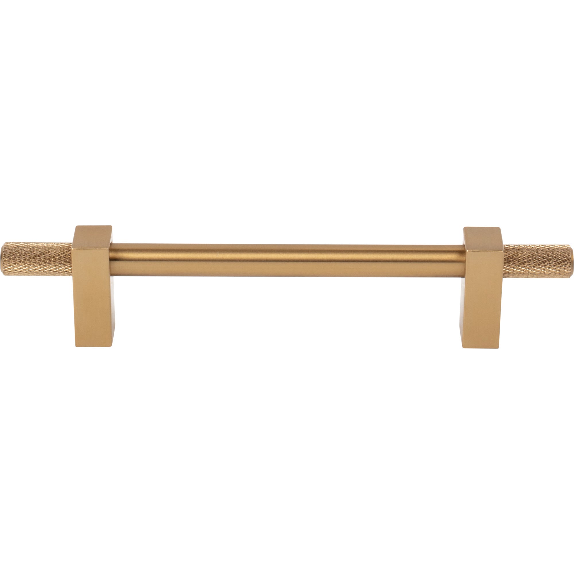 Jeffrey Alexander Larkin Knurled Ends Cabinet Bar Pull Satin Bronze / 128 mm
