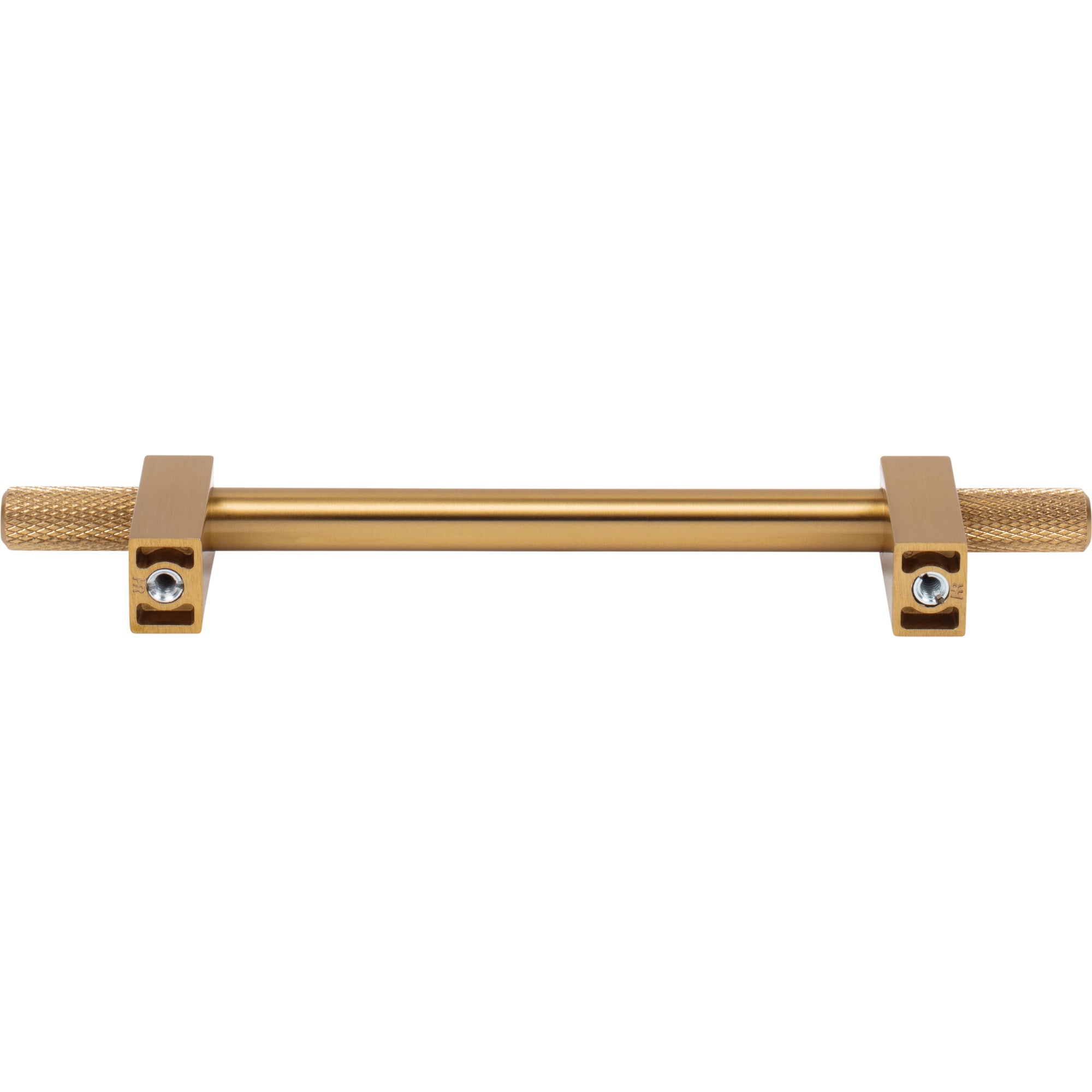 Jeffrey Alexander Larkin Knurled Ends Cabinet Bar Pull Satin Bronze / 128 mm
