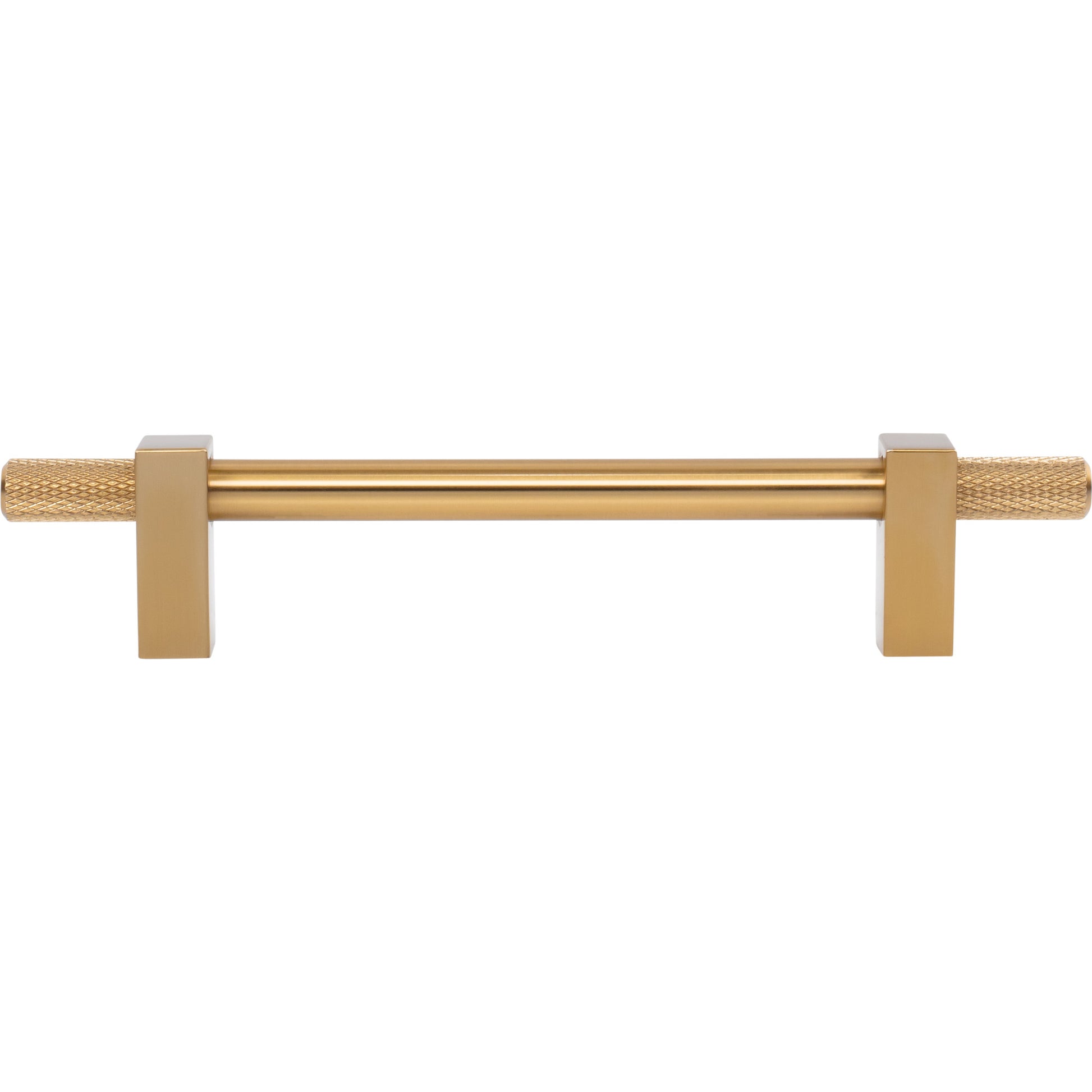 Jeffrey Alexander Larkin Knurled Ends Cabinet Bar Pull Satin Bronze / 128 mm