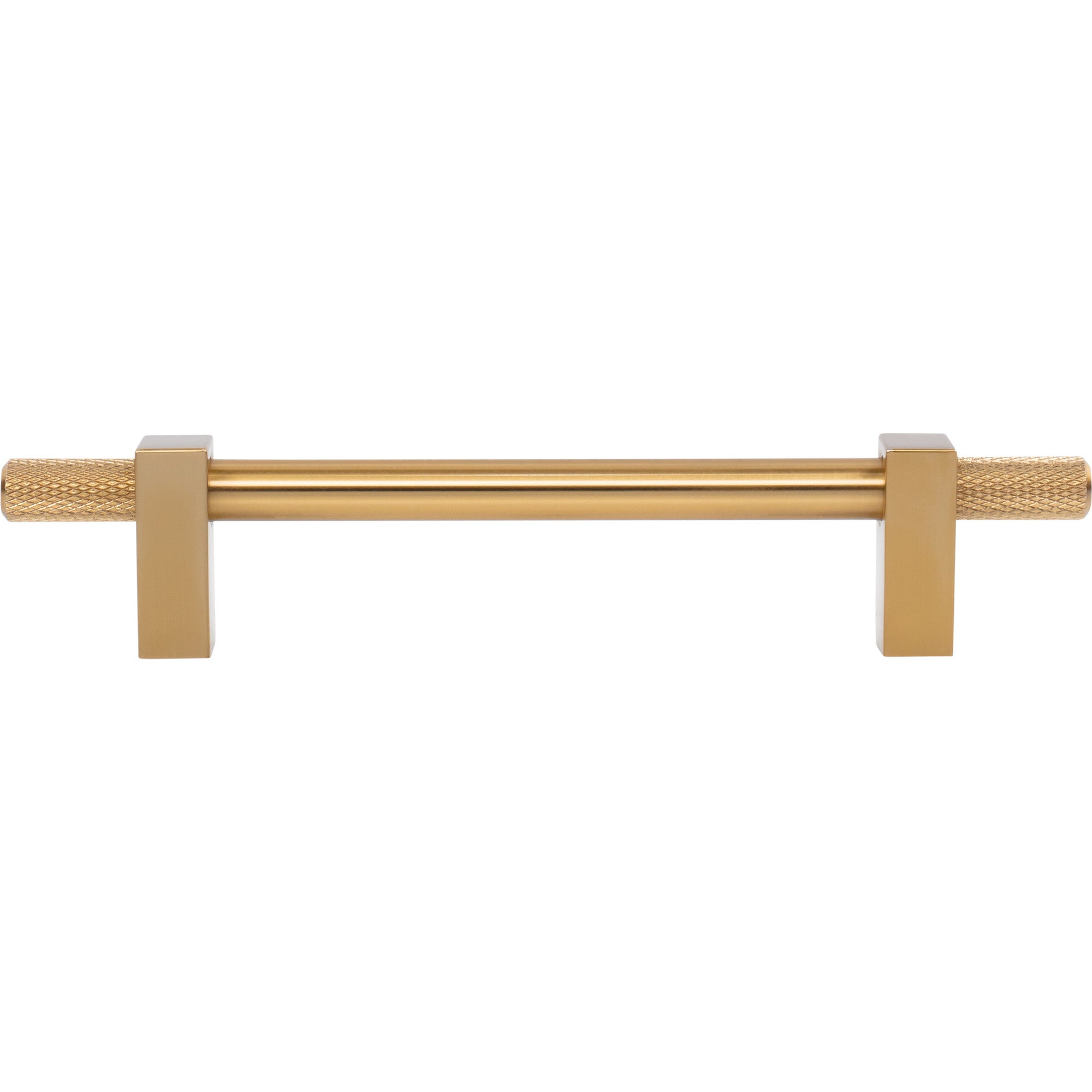 Jeffrey Alexander Larkin Knurled Ends Cabinet Bar Pull Satin Bronze / 128 mm