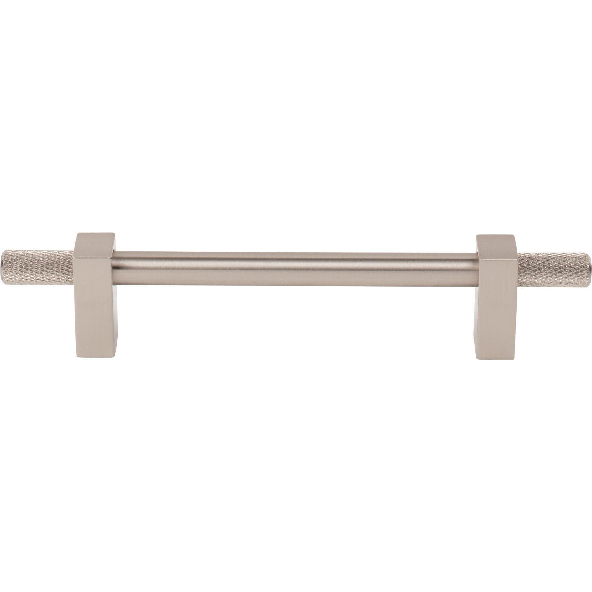 Jeffrey Alexander Larkin Knurled Ends Cabinet Bar Pull Satin Nickel / 128 mm