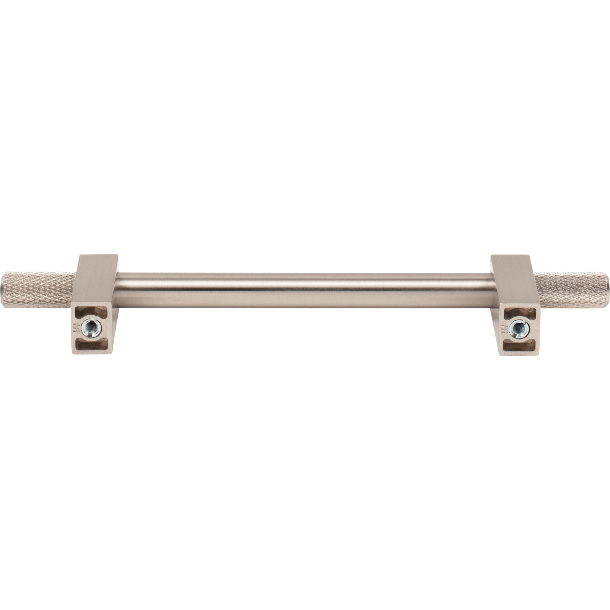 Jeffrey Alexander Larkin Knurled Ends Cabinet Bar Pull Satin Nickel / 128 mm