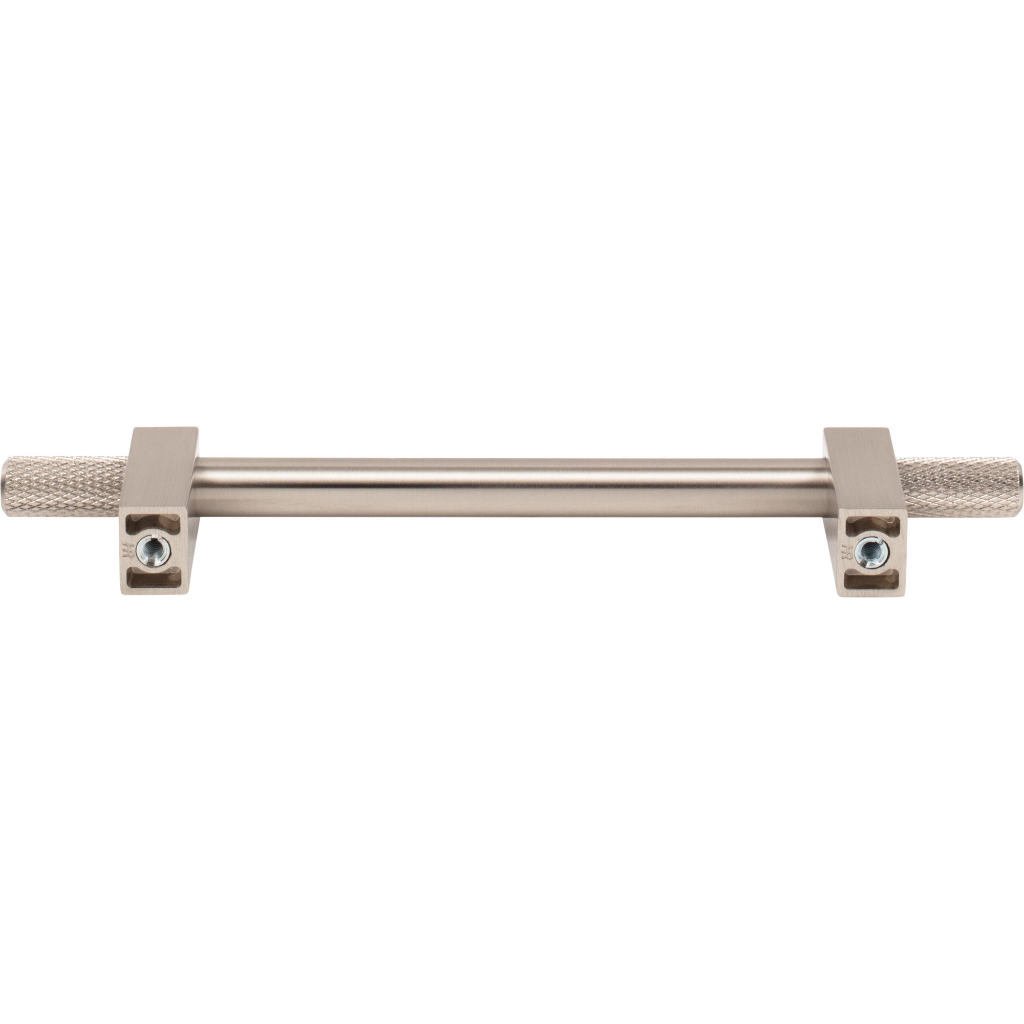Jeffrey Alexander Larkin Knurled Ends Cabinet Bar Pull Satin Nickel / 128 mm
