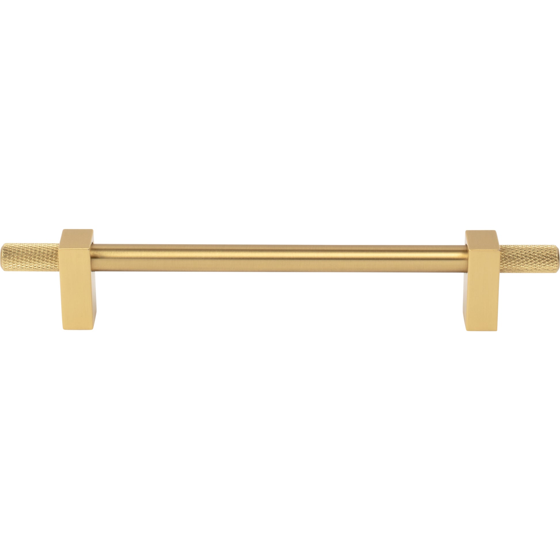 Jeffrey Alexander Larkin Knurled Ends Cabinet Bar Pull Brushed Gold / 160 mm