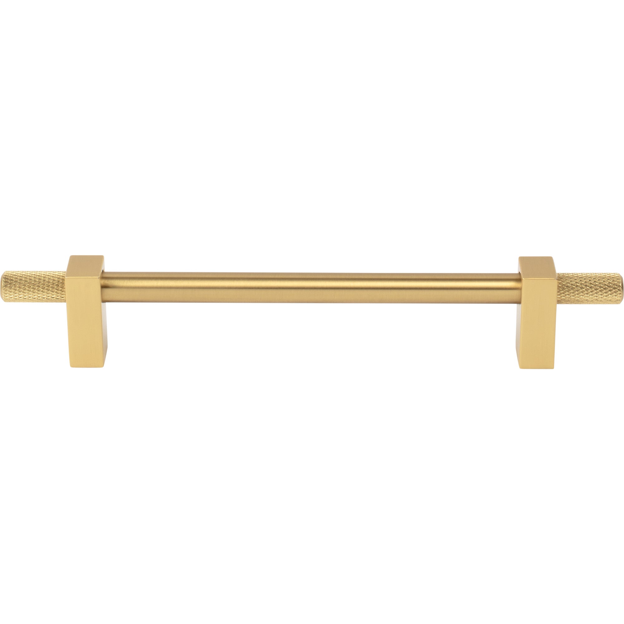Jeffrey Alexander Larkin Knurled Ends Cabinet Bar Pull Brushed Gold / 160 mm
