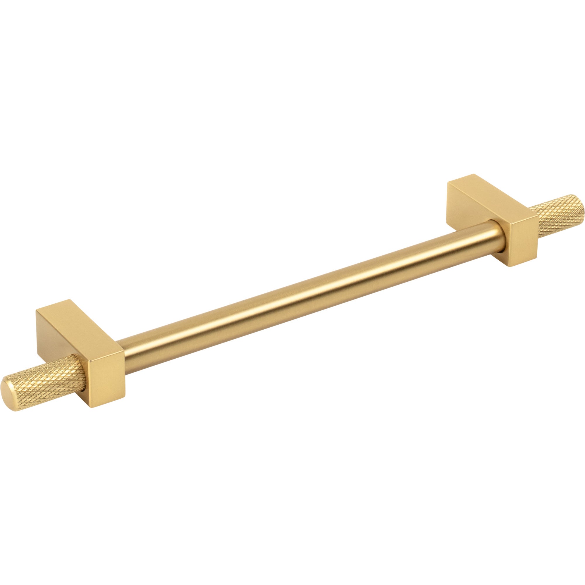 Jeffrey Alexander Larkin Knurled Ends Cabinet Bar Pull Brushed Gold / 160 mm